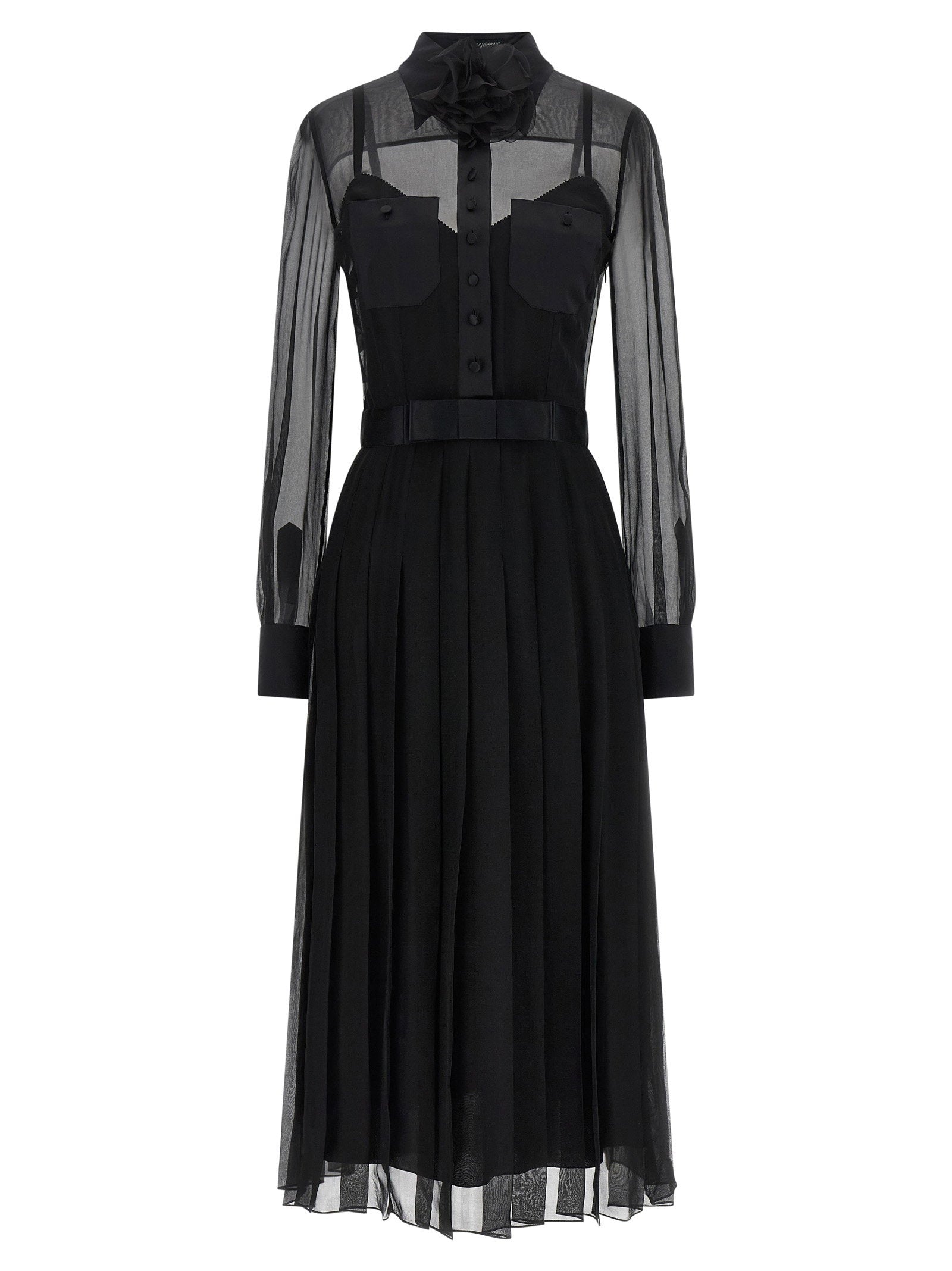 Dolce & Gabbana Chiffon Dress – 95% silk, 5% polyester