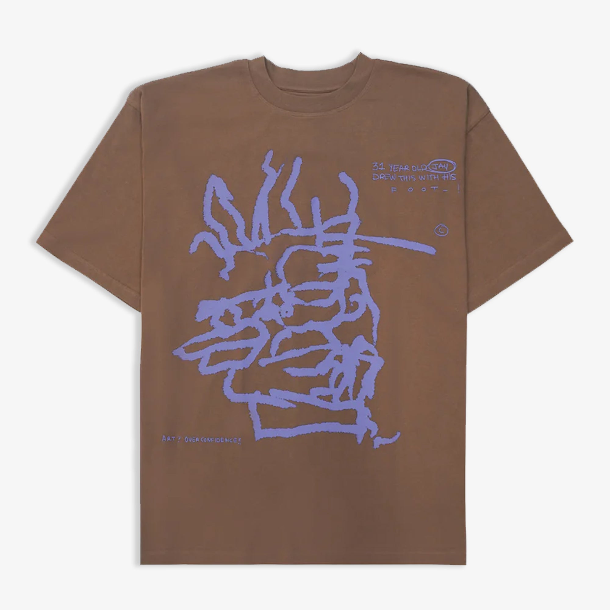 Jaywalking | Foot Drawing T-shirt { Brown