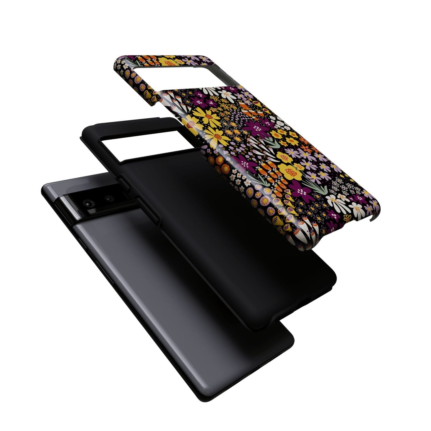 Casetry Falling for You | Plum Floral Google Pixel Case - view 6