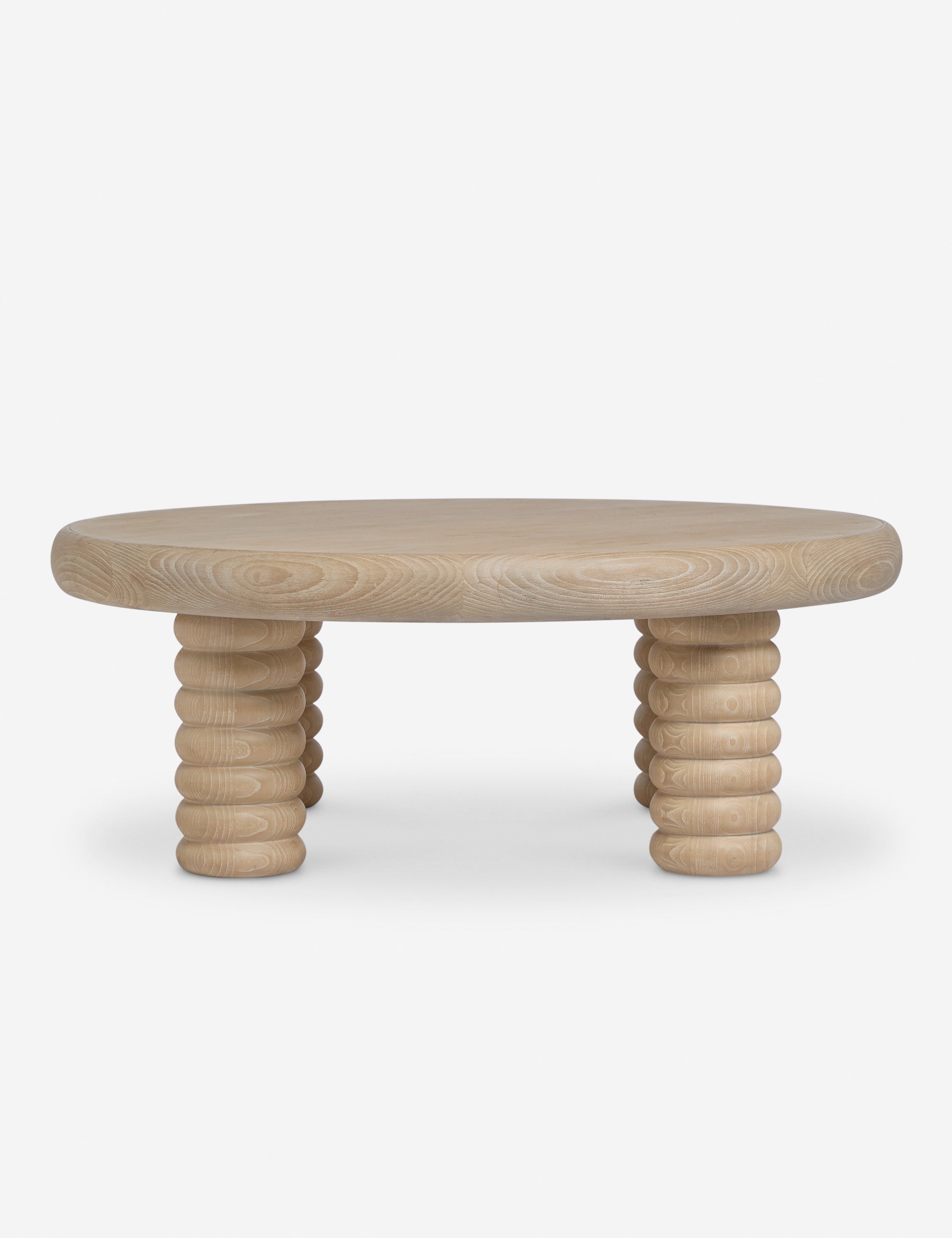 Lulu and Georgia Sula Round Coffee Table – White Wash - view 5
