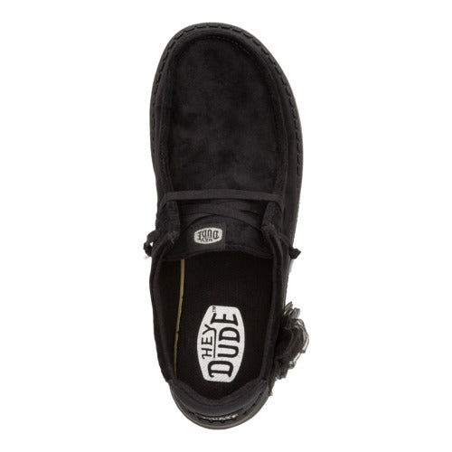 HEYDUDE shoes Wendy Velvet Rosette - Black – Women's - view 6
