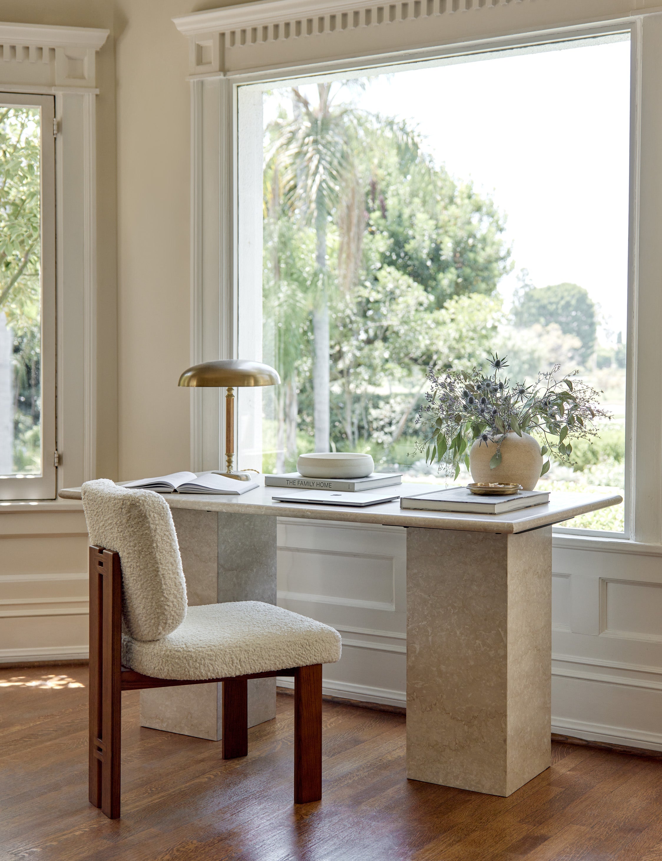 Lulu and Georgia Leonel Desk – Cream Marble - view 2