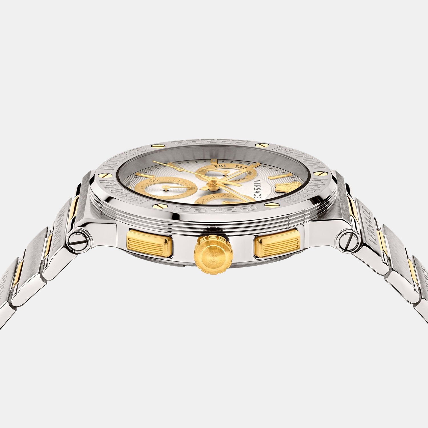 Versace Greca Logo Men Quartz Silver Dial Chronograph Stainless Steel Watch VEZ900321 - view 2