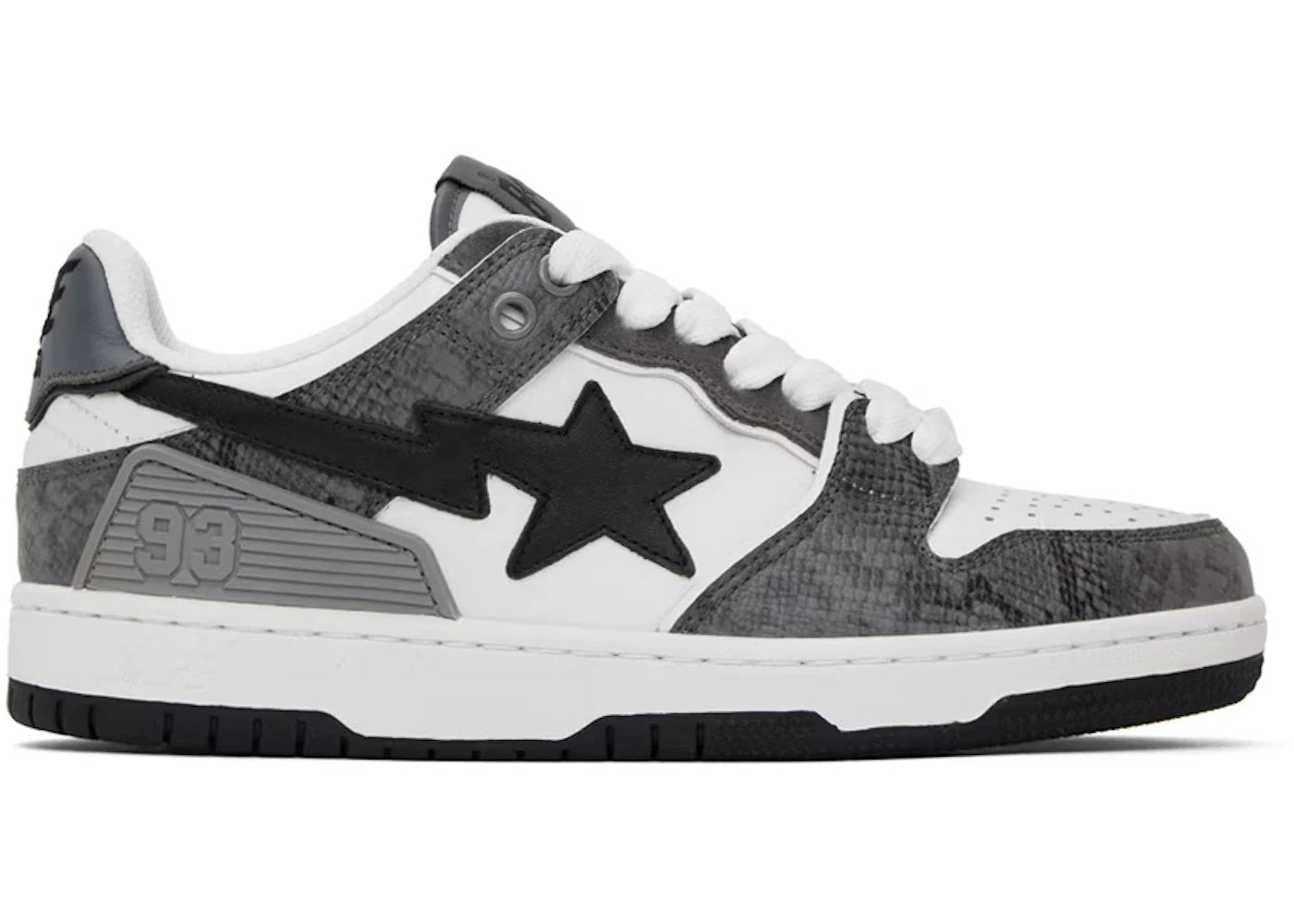 BAPE A Bathing Ape Sk8 Sta #1 Black Snakeskin