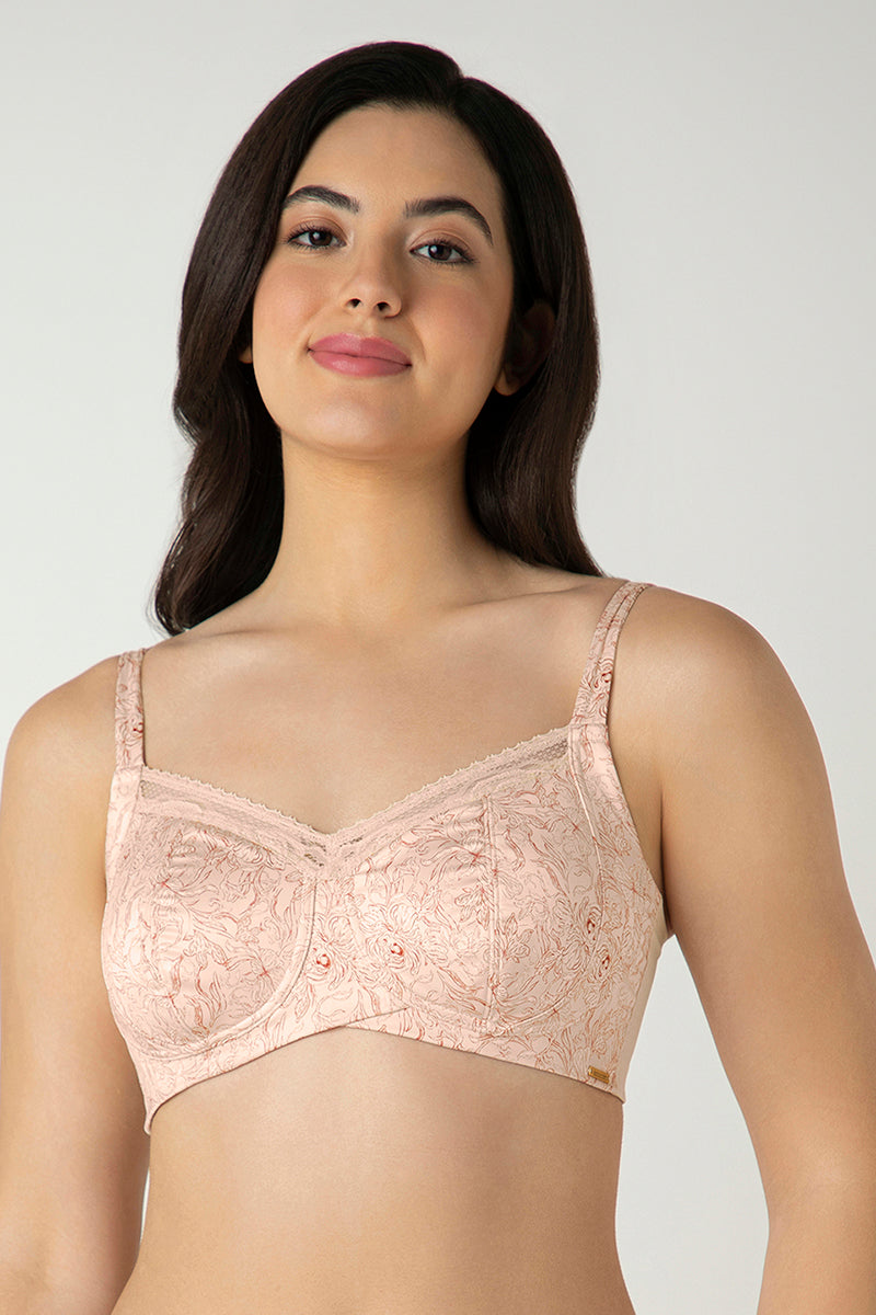 amante Demure Non-Padded Non-Wired Contour Bra - Delicate Bloom Print