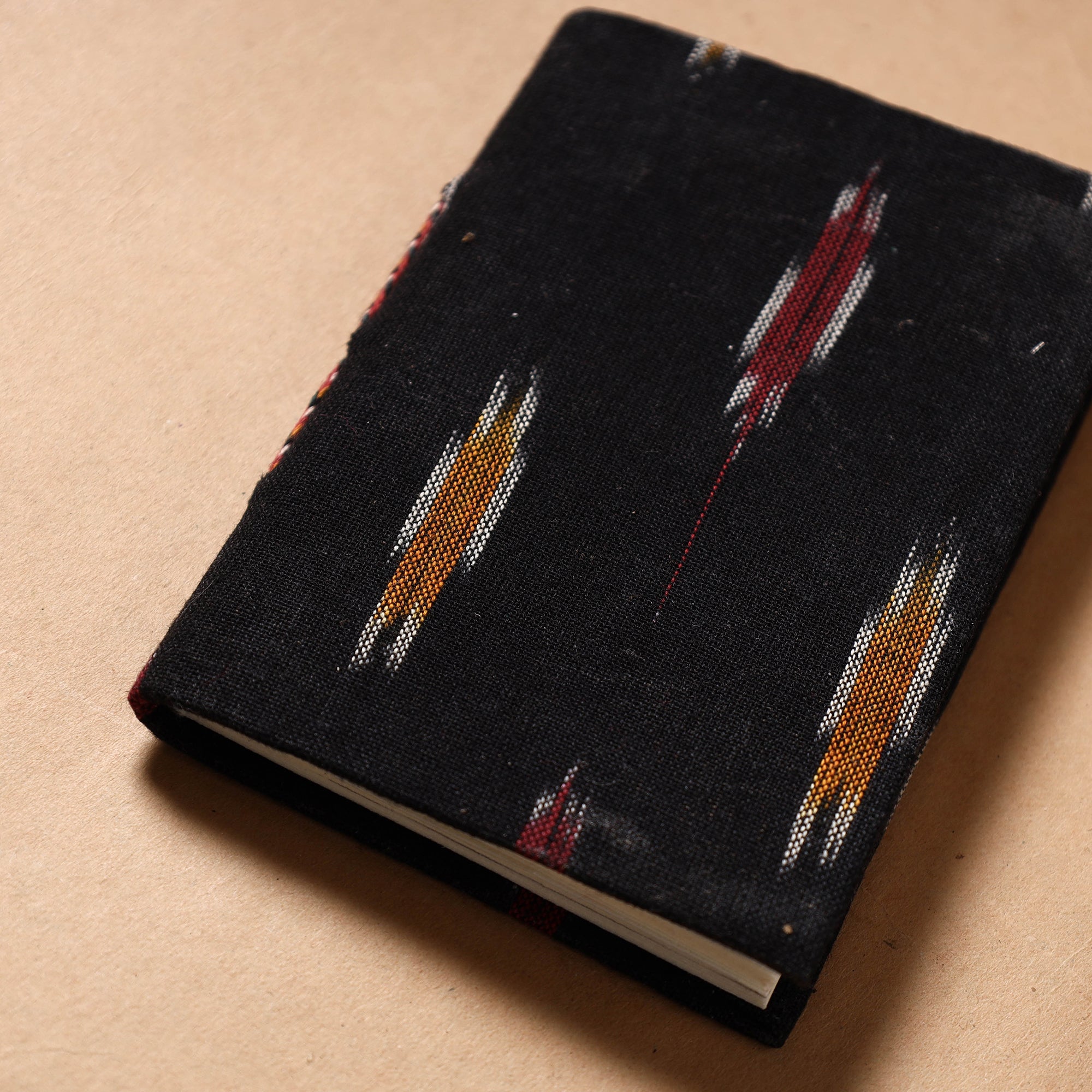 CHUTNEY CRAFT STUDIO Black - Ikat Fabric Cover Handmade Paper Notebook (5 x 3.5 in) - view 2