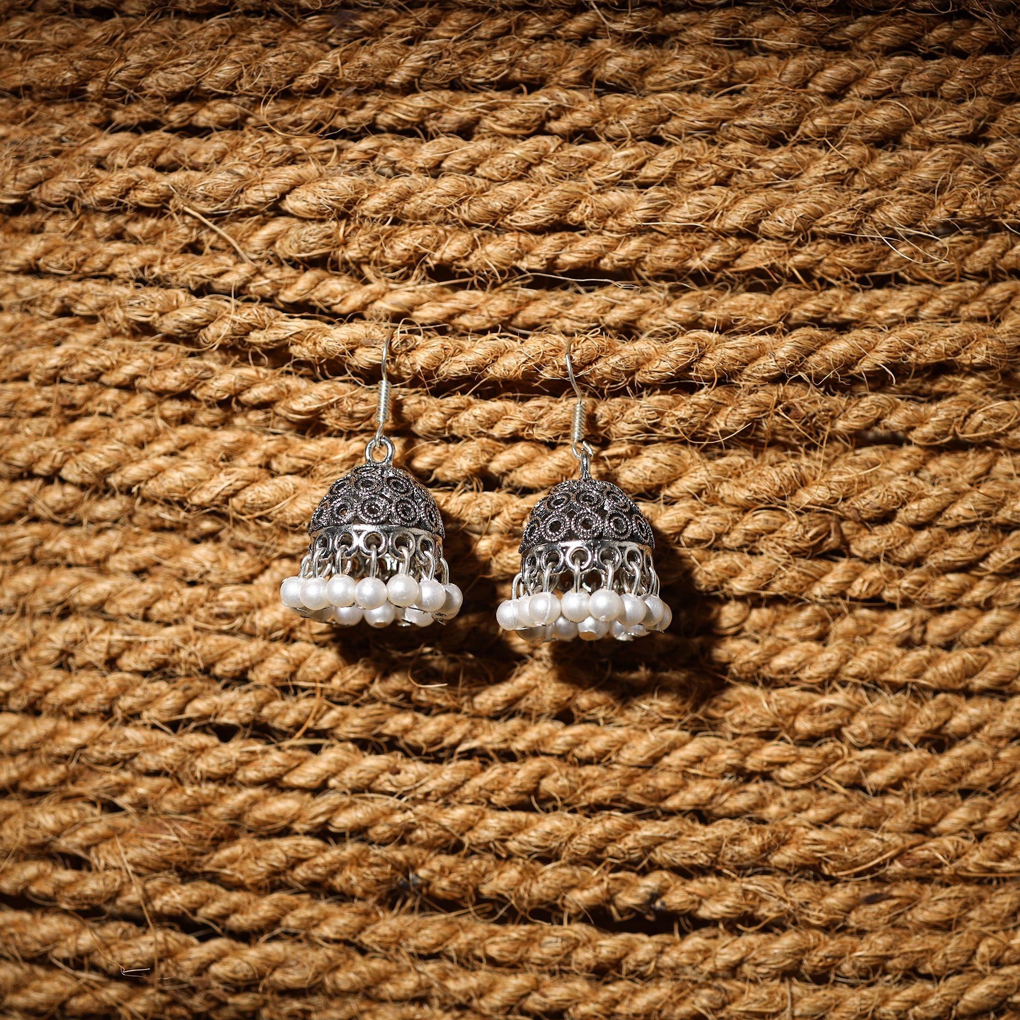 JALPARI Arshi Handcrafted GS Beaded Jhumki Earrings