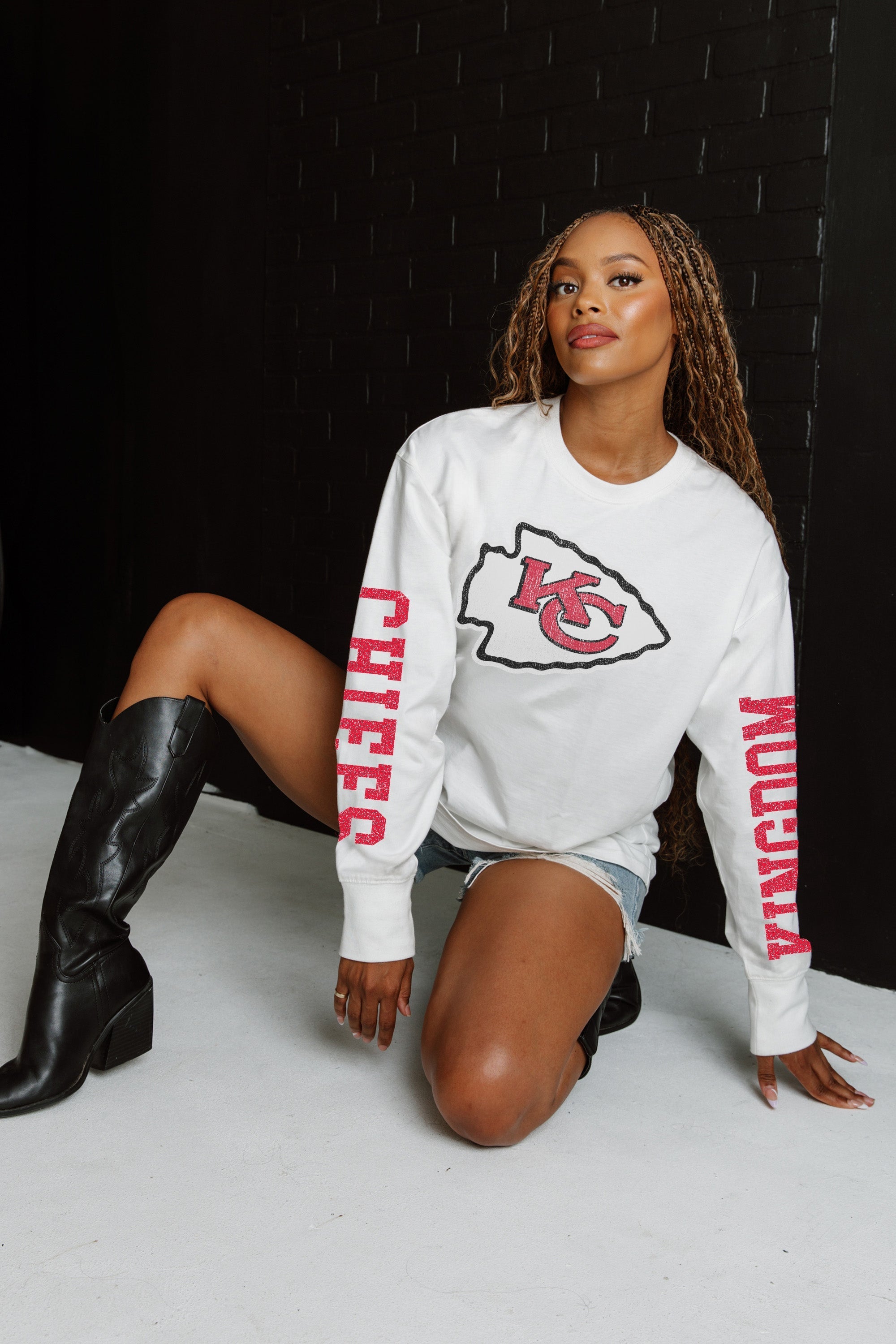 GC X NFL Kansas City Chiefs Game Plan Oversized Midweight Long Sleeve Tee - view 4