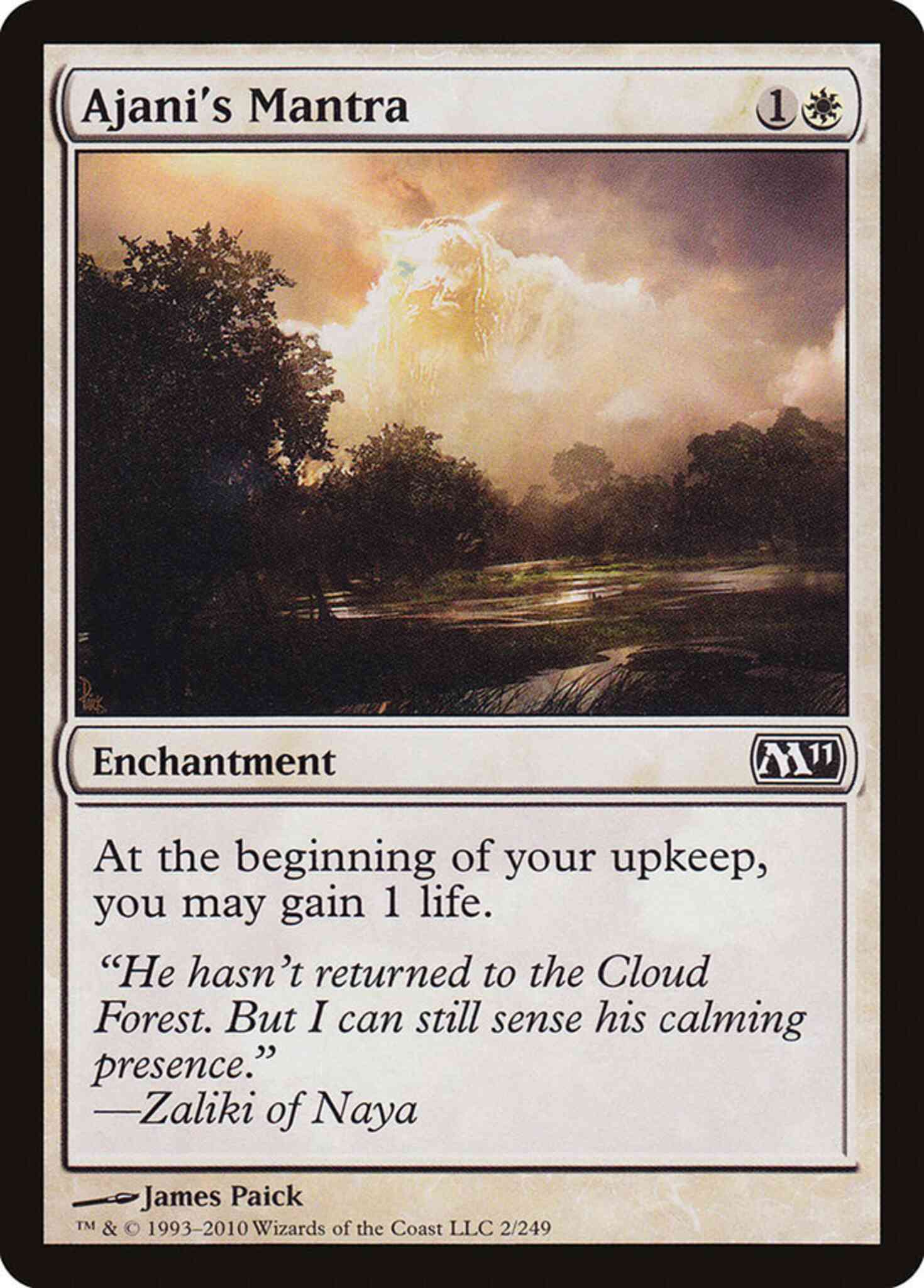 Mantra magic – Ajani's Mantra [Magic 2011] [Non-Foil]
