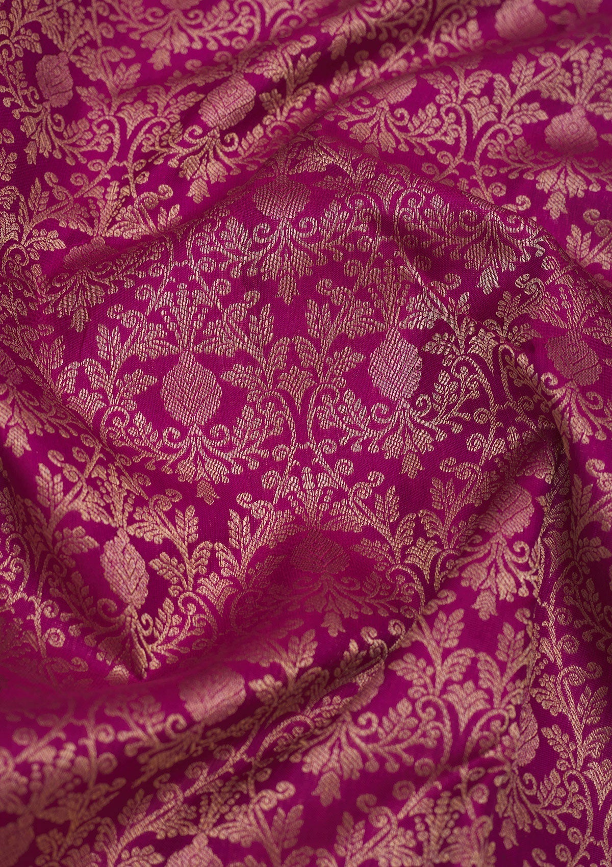 Koskii Wine Zariwork Pure Silk Saree – Women's - view 2