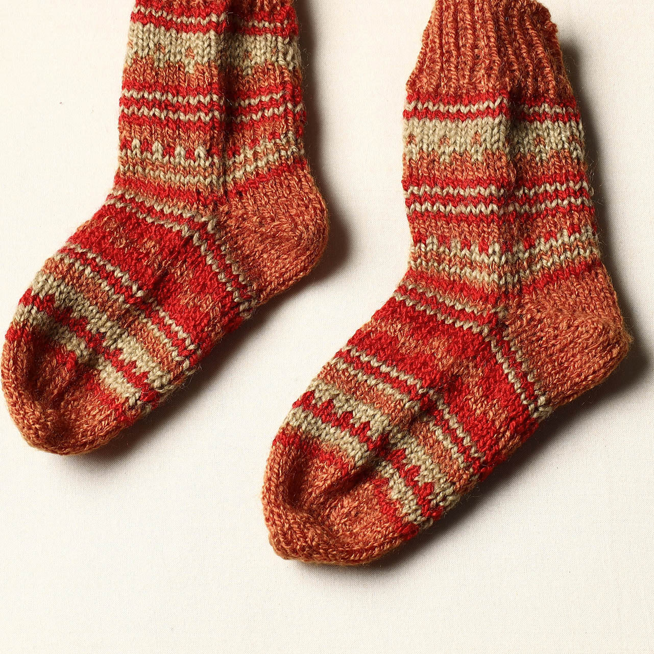 KILMORA Brown - Kumaun Hand Knitted Woolen Socks - Kids - view 2
