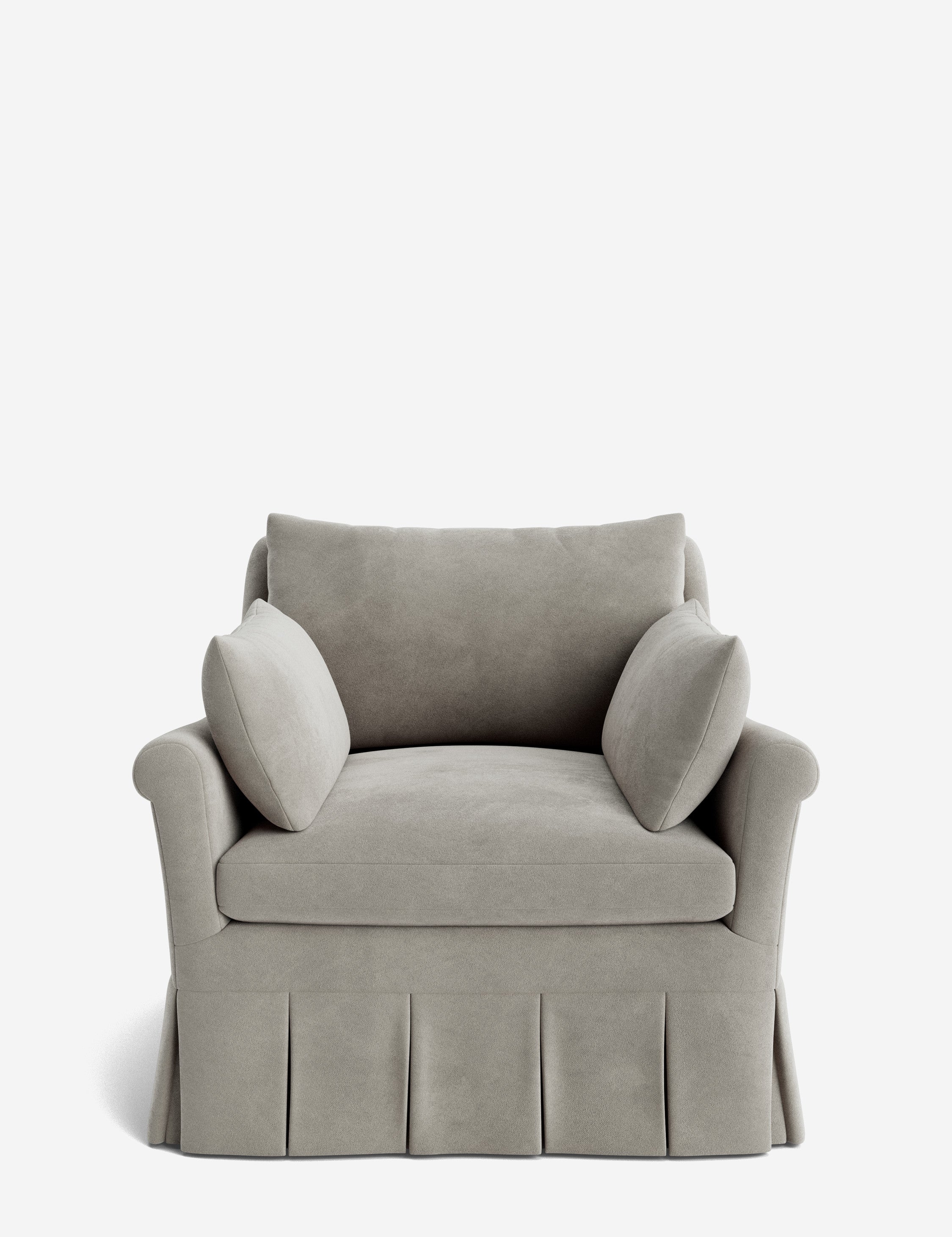 Lulu and Georgia Portola Rolled Arm Luxe Depth Pleated Chair - view 16