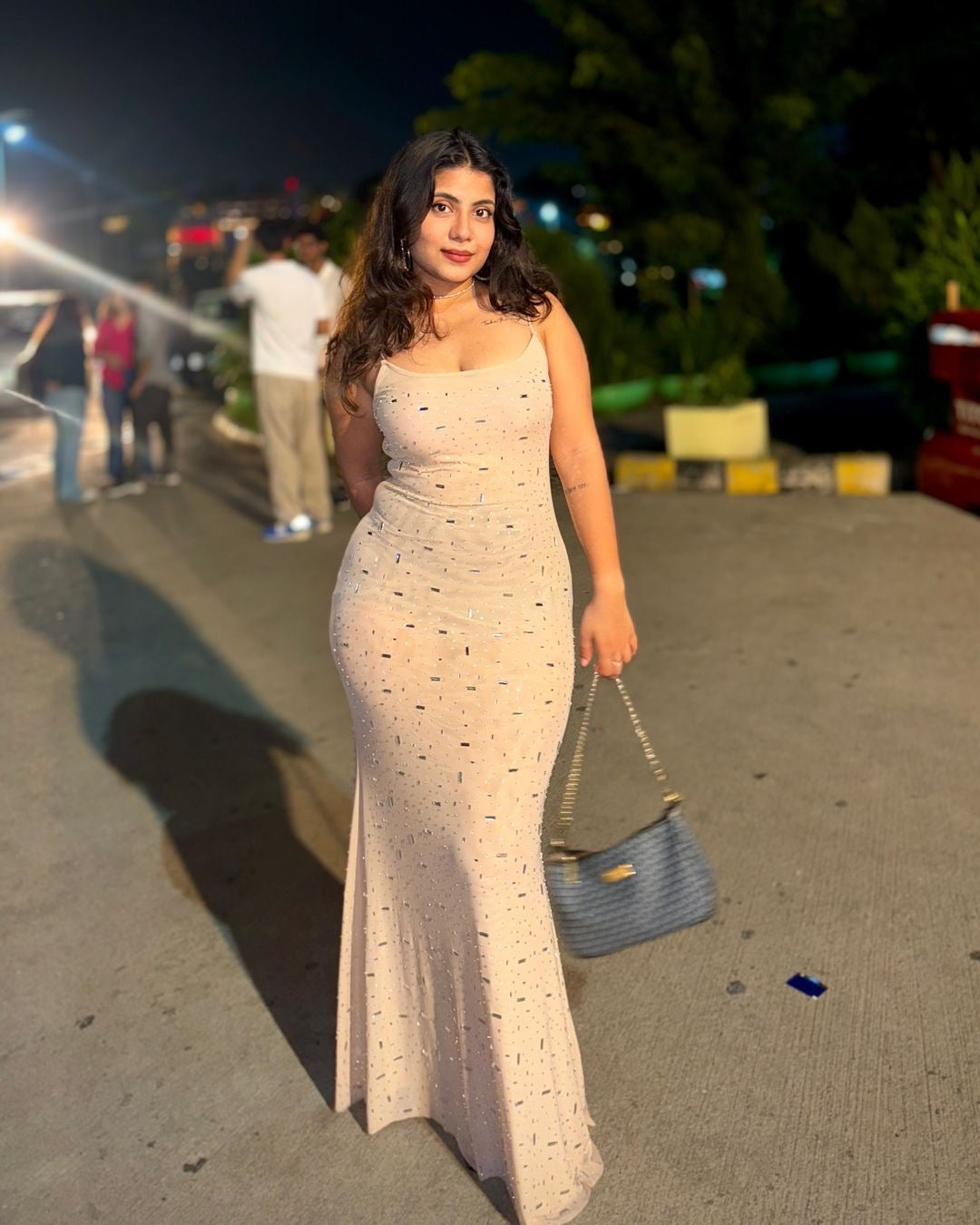 Alamode By Akanksha Corfu Embellished Evening Maxi Dress