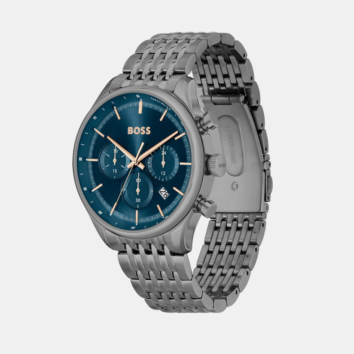 Boss Gregor Men Quartz Blue Dial Chronograph Stainless Steel Watch 1514083 - view 2