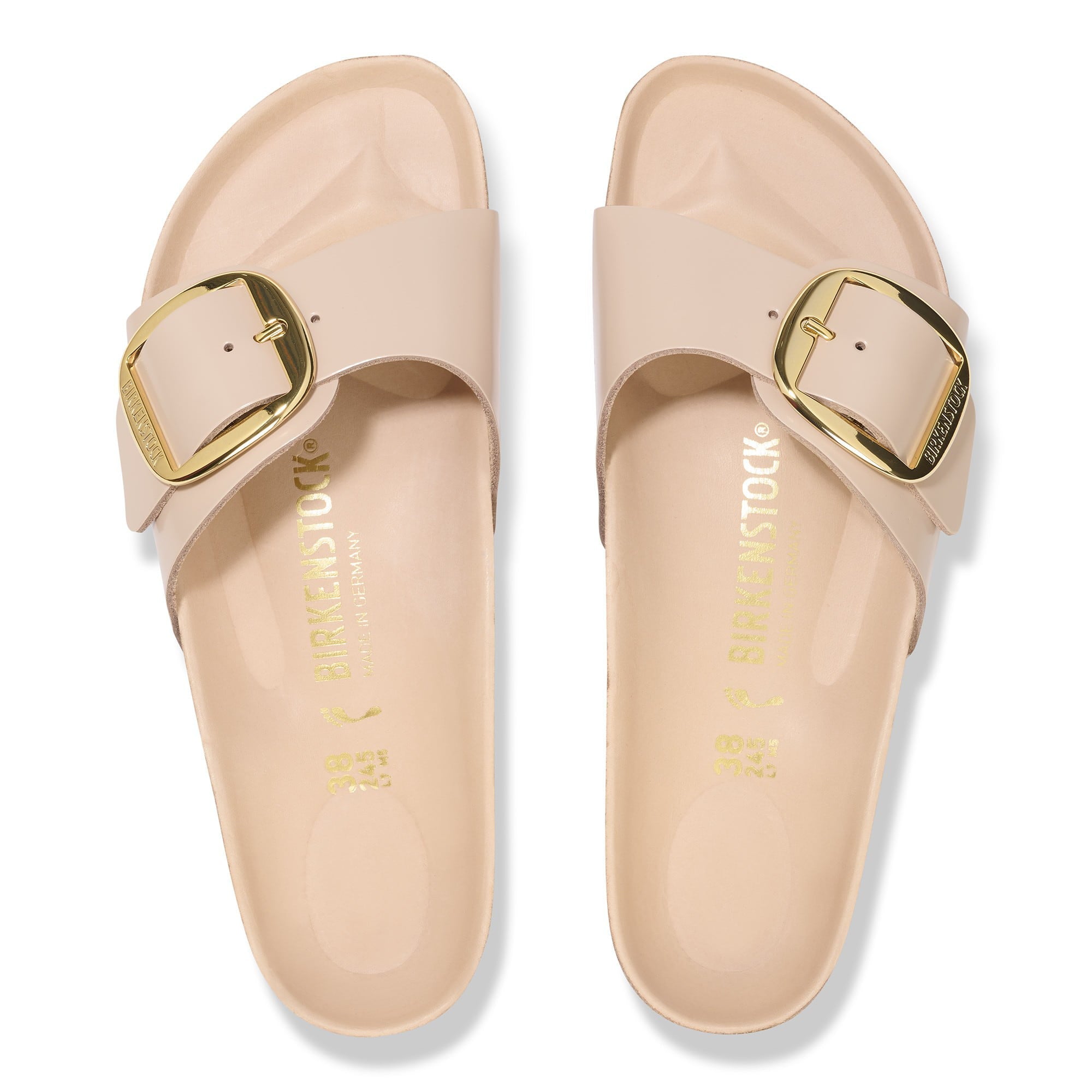 Birkenstock Madrid Big Buckle Natural Leather Patent - view 2