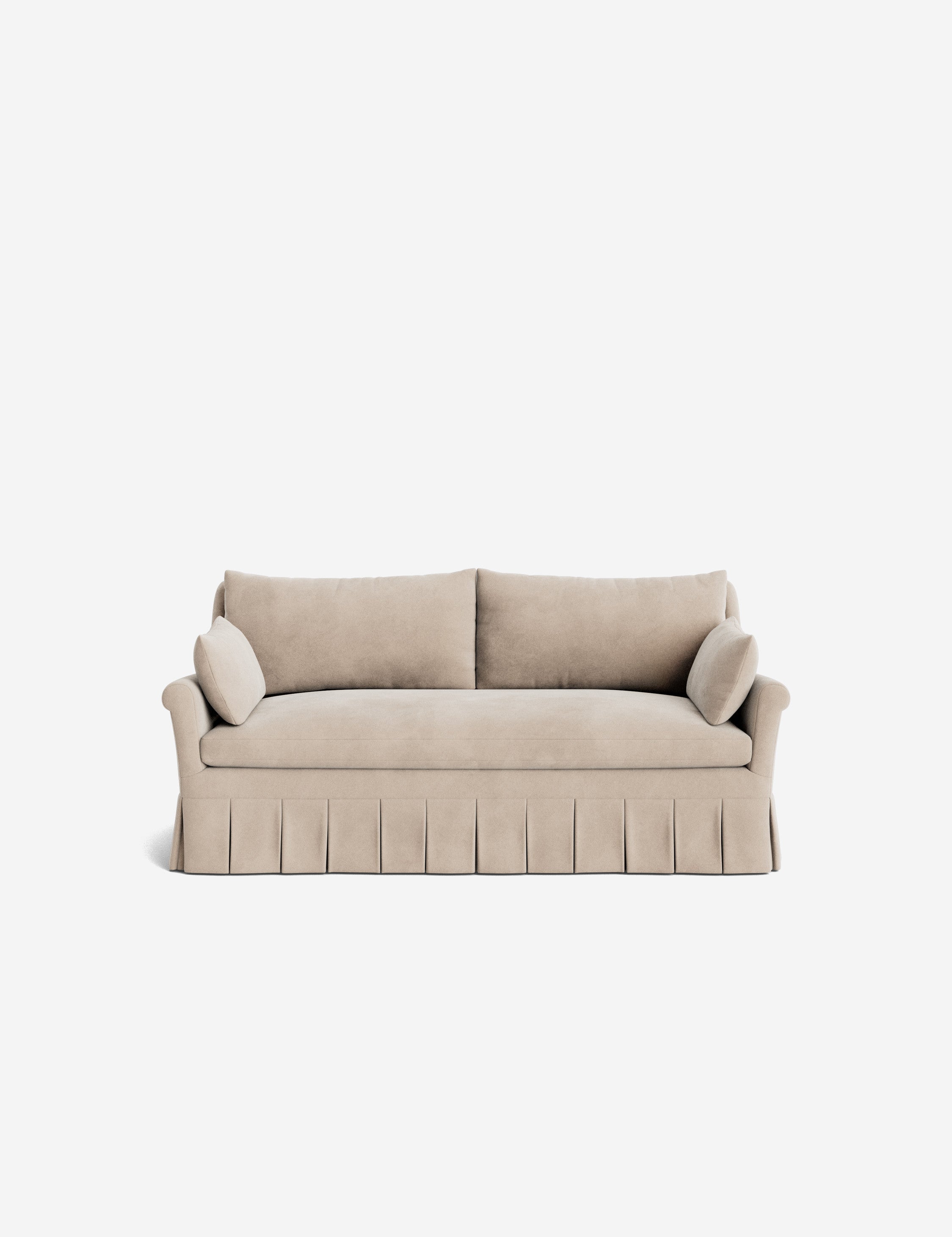 Lulu and Georgia Portola Rolled Arm Pleated Sofa - view 49