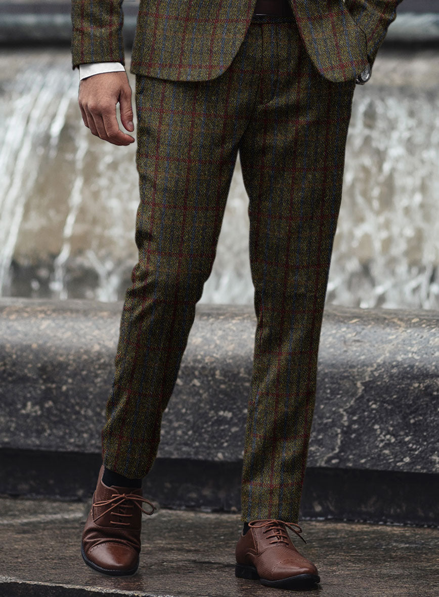 StudioSuits Harris Tweed Green Check Pants - view 2