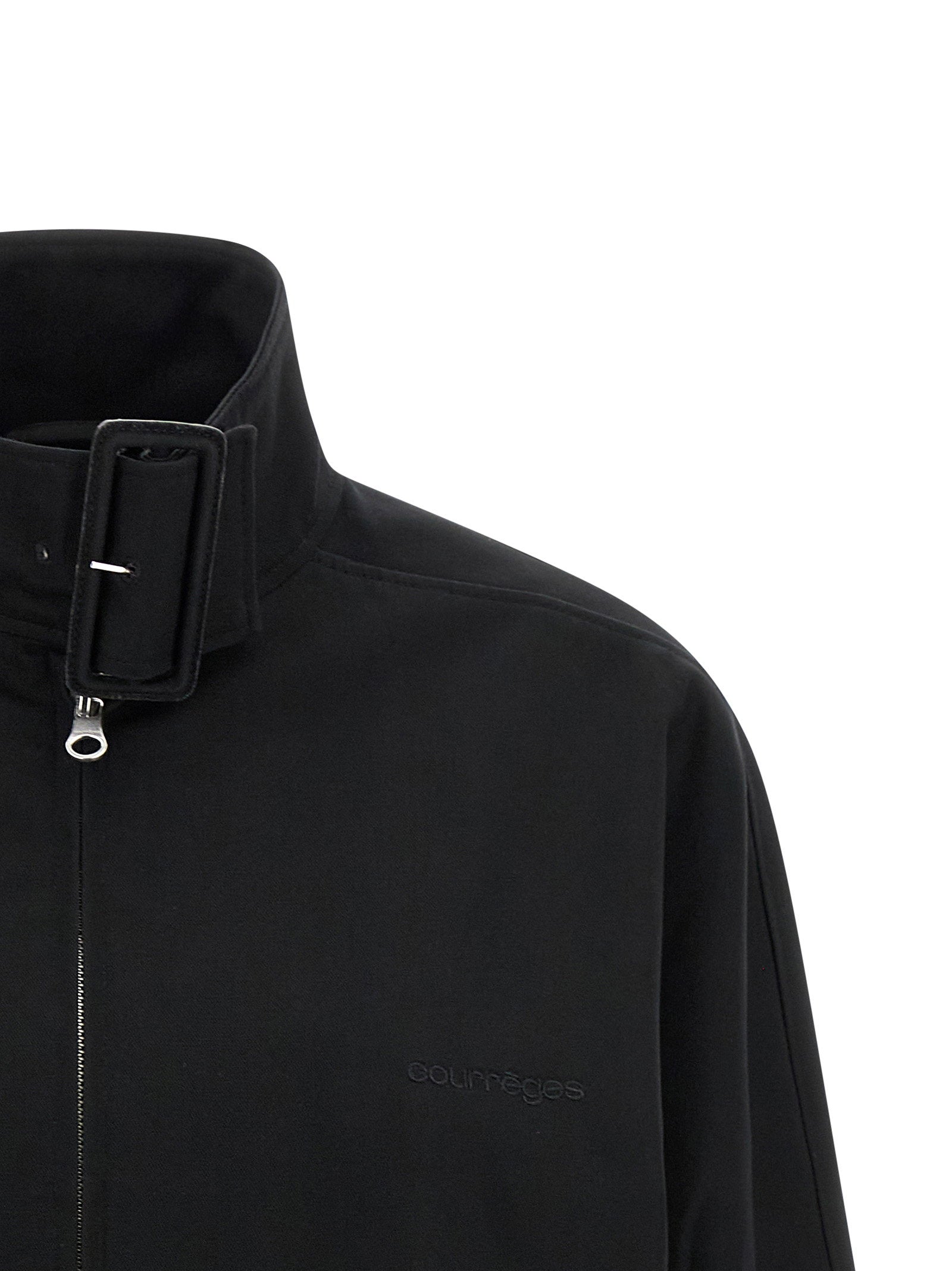 Courreges Buckle Zipped Bomber Jacket – 100% cotton - view 3