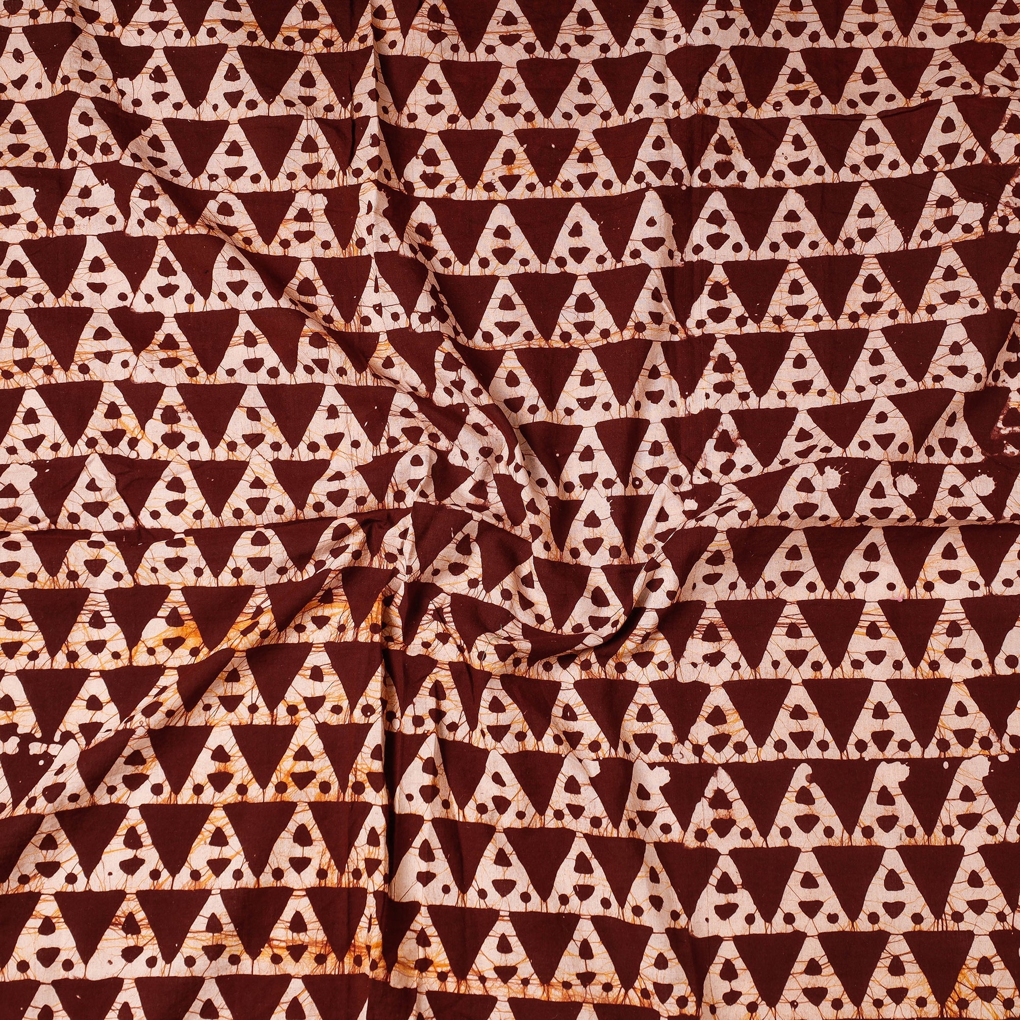 BATIK BY MD. SHARIFF Brown - Hand Batik Print Cotton Precut Fabric - (1 meter) - view 2