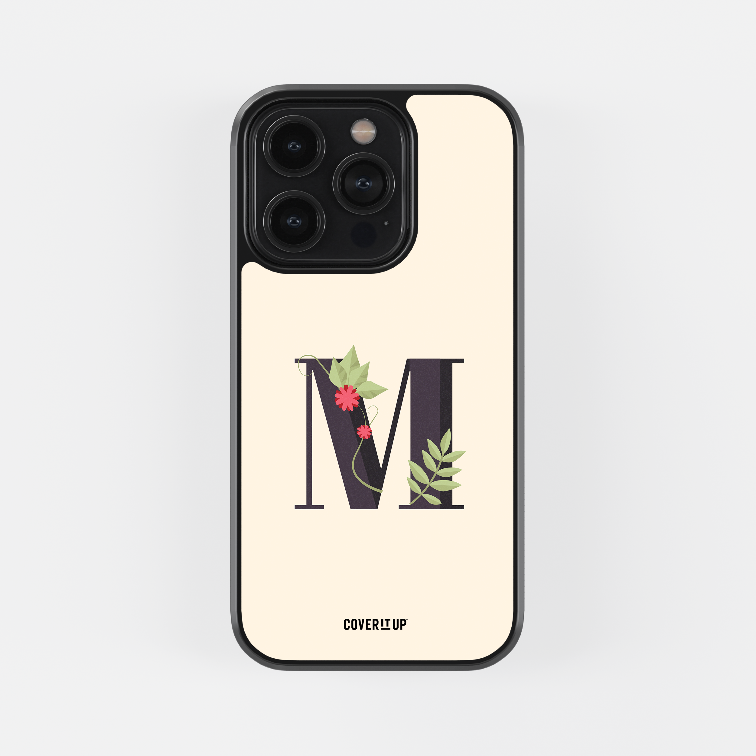 Design Phone Cases Limited Edition Floral Initial Glass Case - view 27