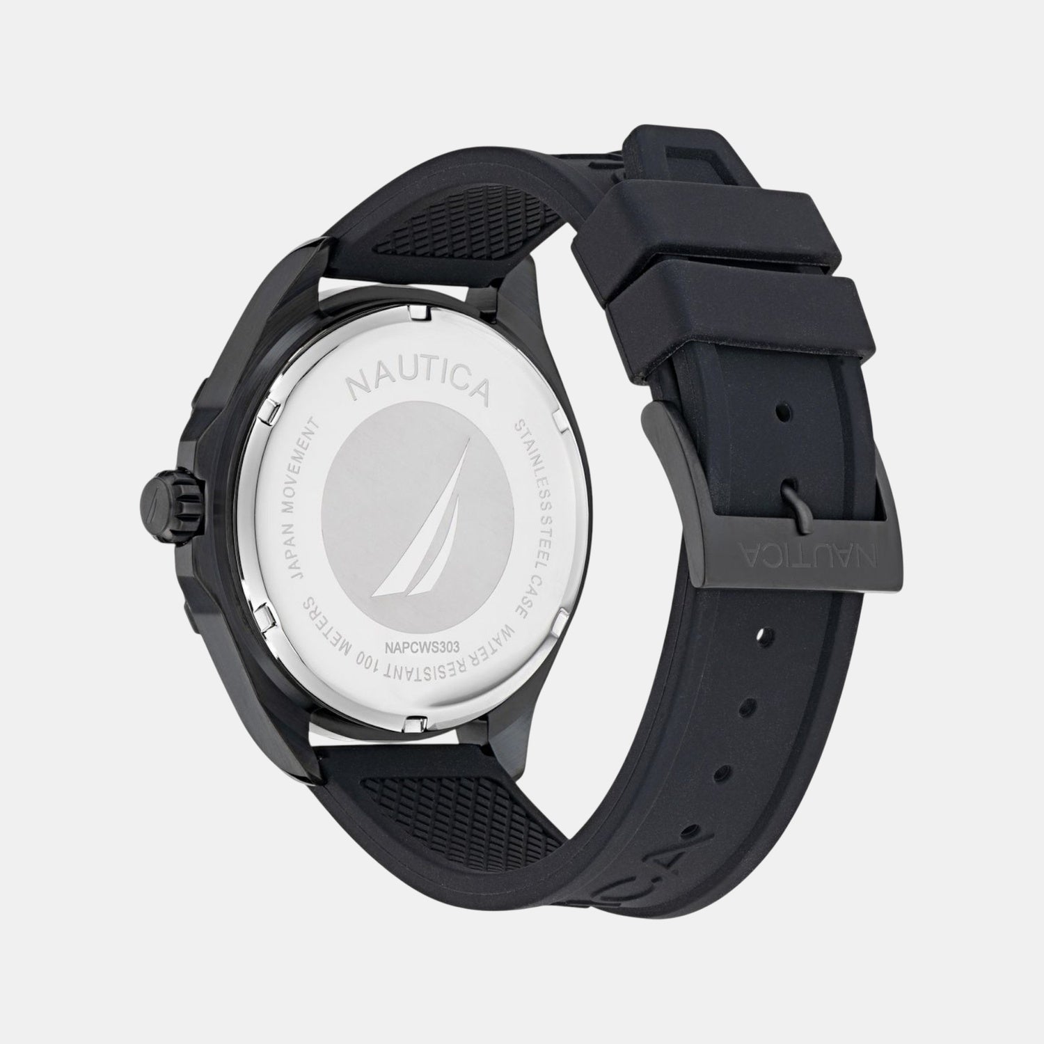 Nautica Clearwater Beach Men Quartz Black Dial Analog Silicone Watch NAPCWS303 - view 2