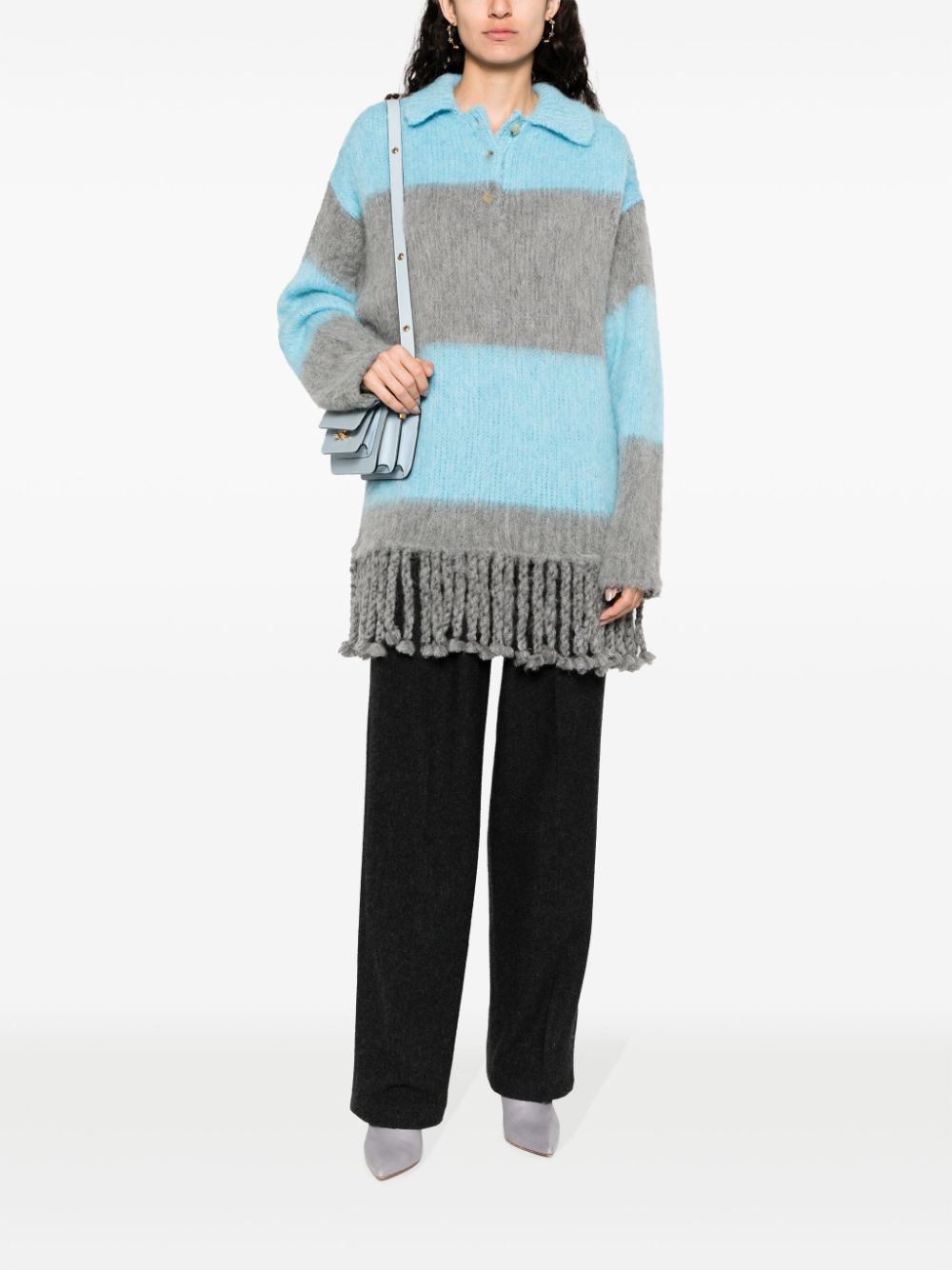 Etro Fringed-edge sweater minidress - view 2