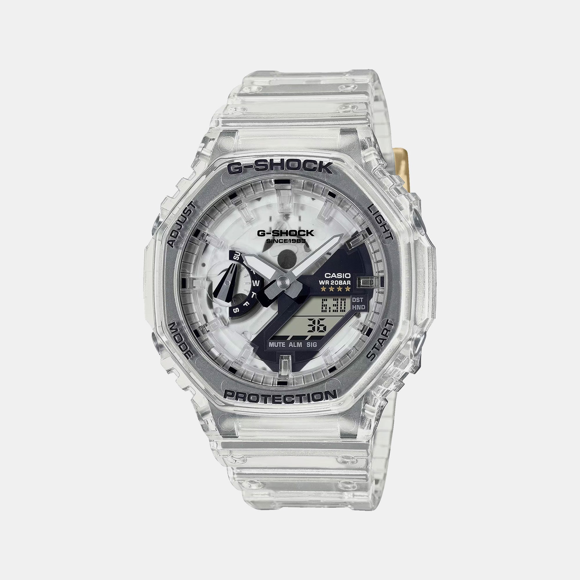 Casio G-Shock Men Quartz White Dial Analog-Digital Resin Watch G1442