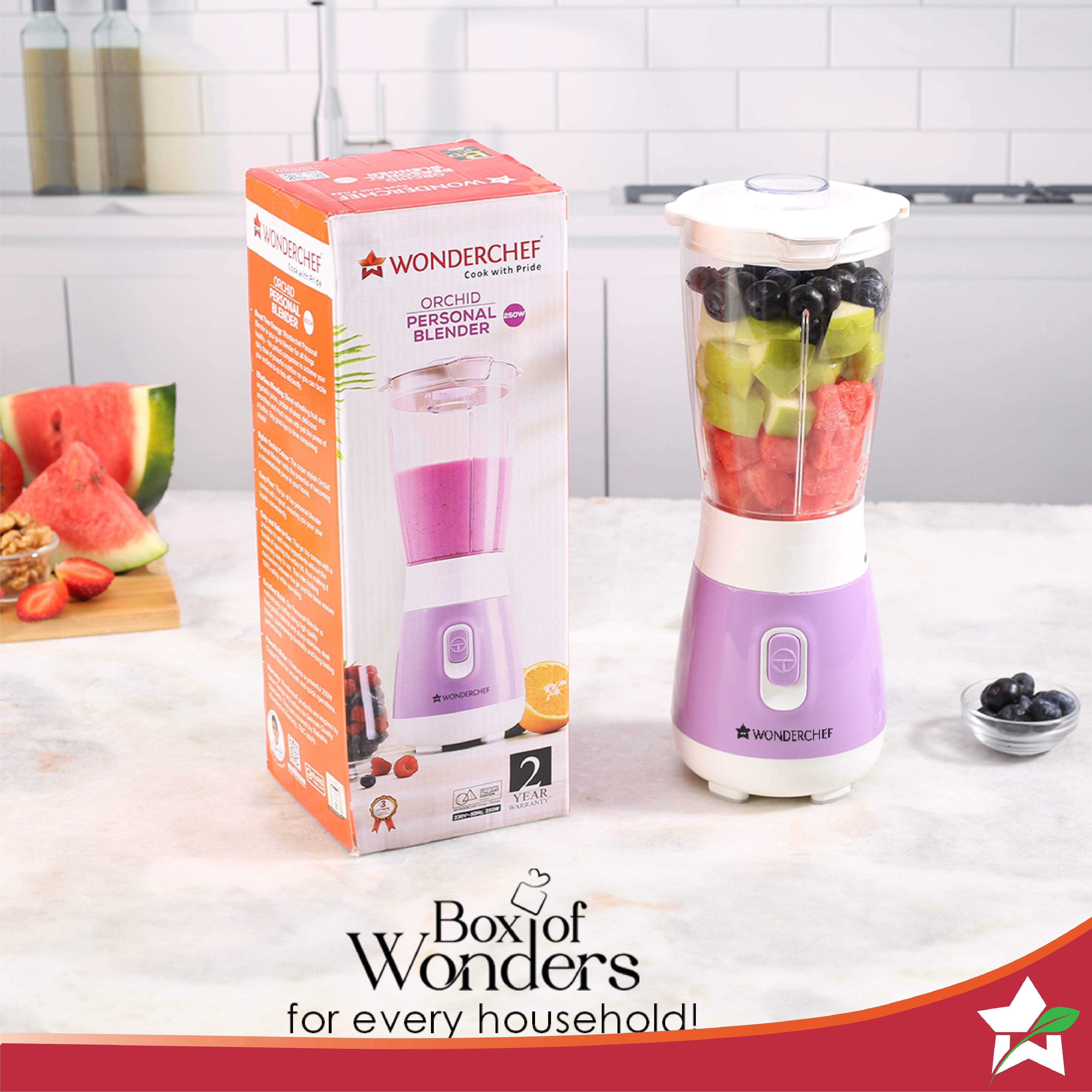 Wonderchef Renewed Orchid Personal Blender, 250W Copper Motor, 600ml Transparent Jar, Stainless - view 7
