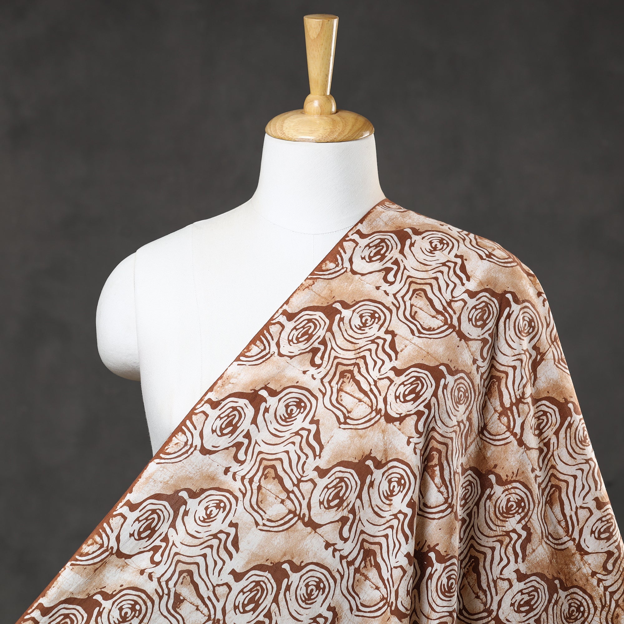 BATIK BY MD. SHARIFF Brown - Hand Printed Cotton Batik Fabric 27