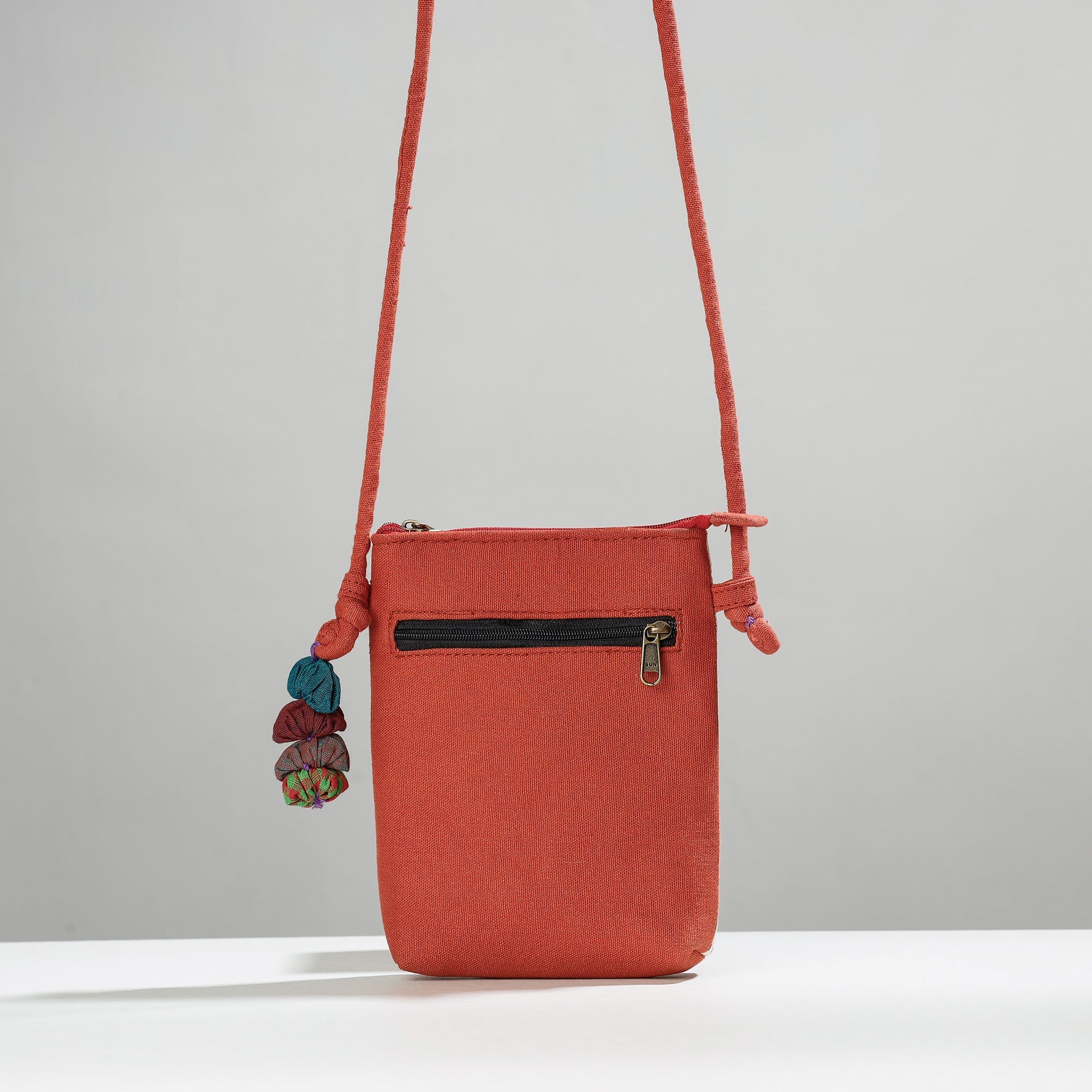 RANGILA DHAGA Brown - Hand Embroidered Sling Bag - view 3