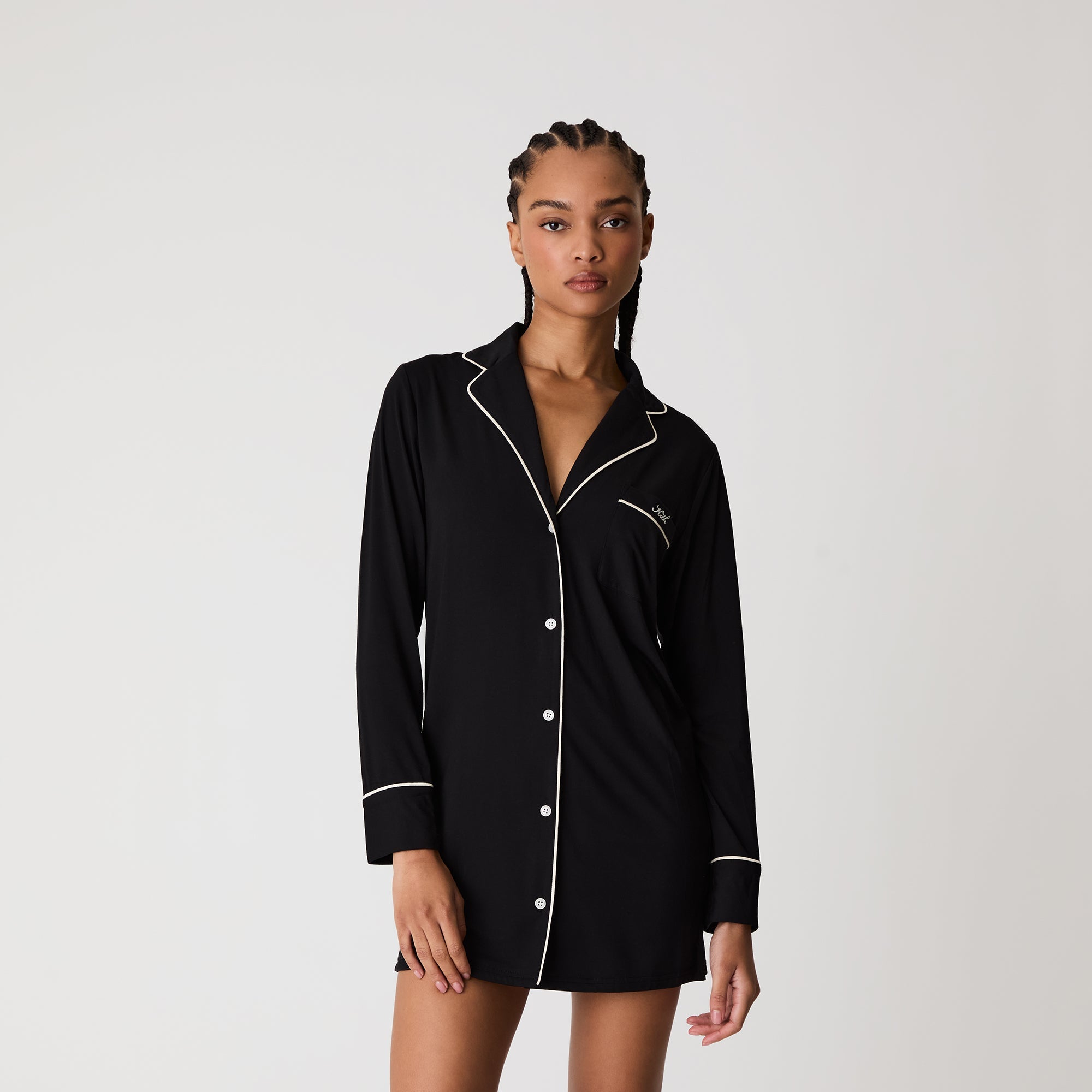 Kith Women Modal Sleep Shirt - Black - view 2
