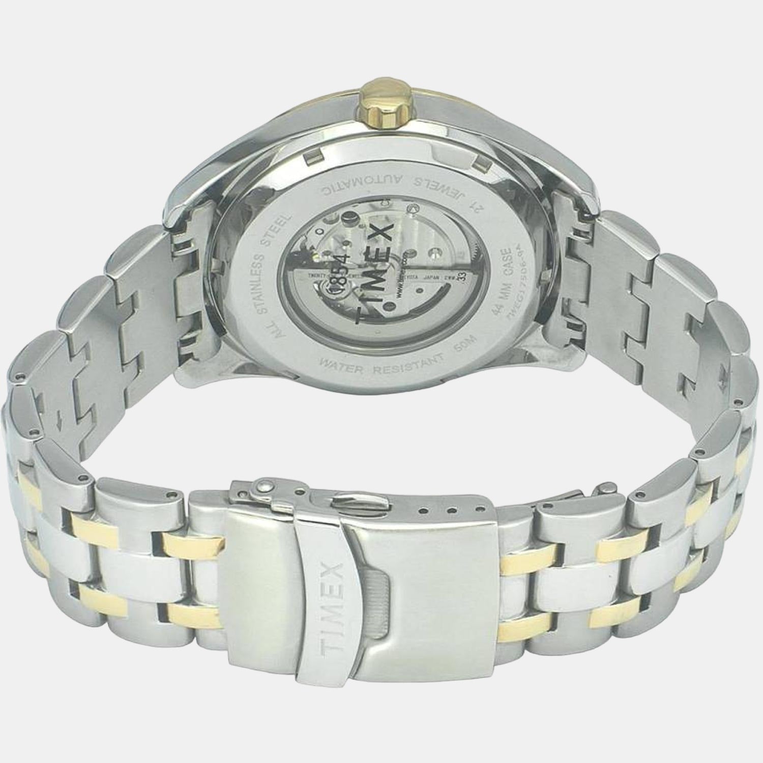 Timex E Class Men Automatic Blue Dial Analog Stainless Steel Watch TWEG17506 - view 4