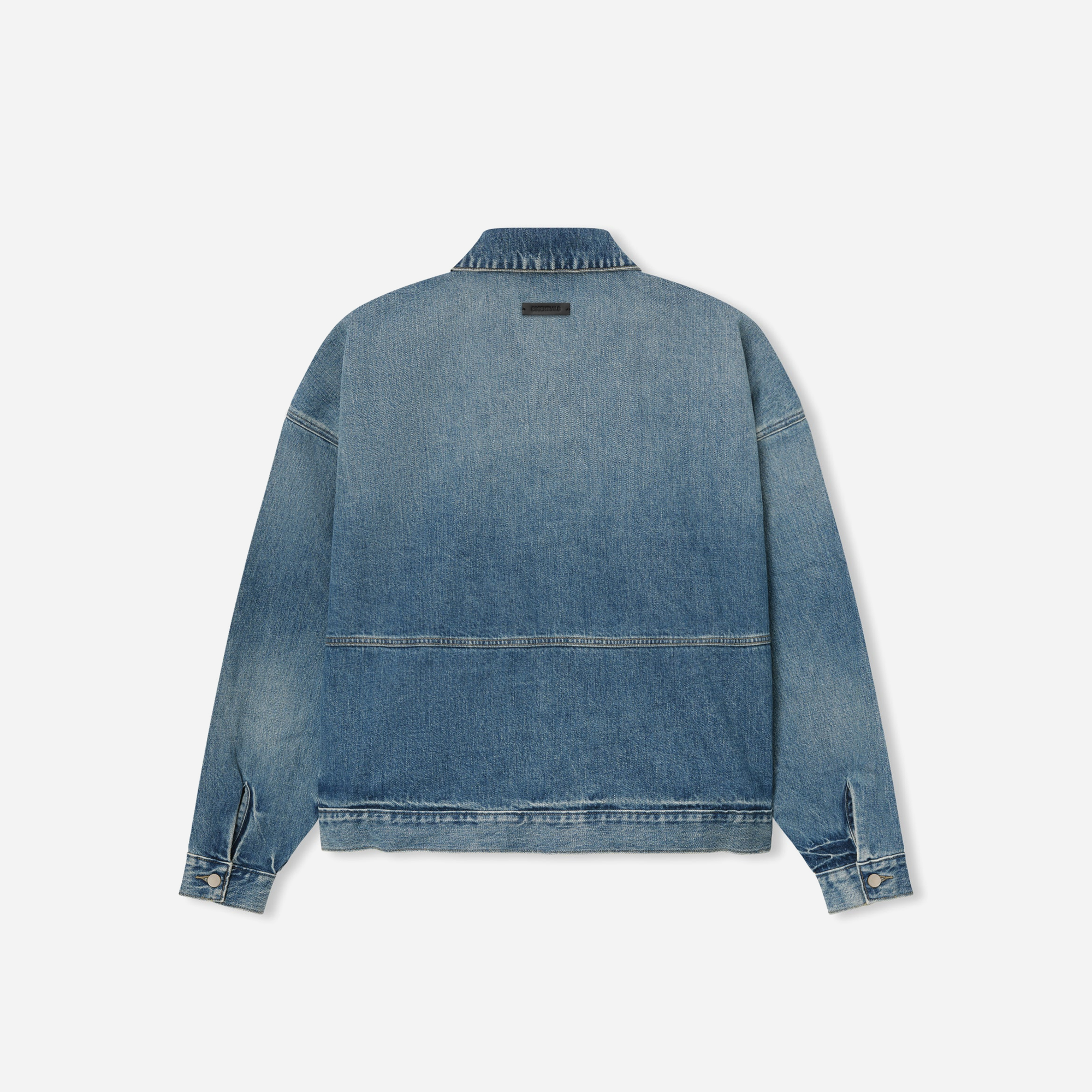 Fear Of God Essentials SS25 Denim Trucker Jacket- Classic Blue - view 2