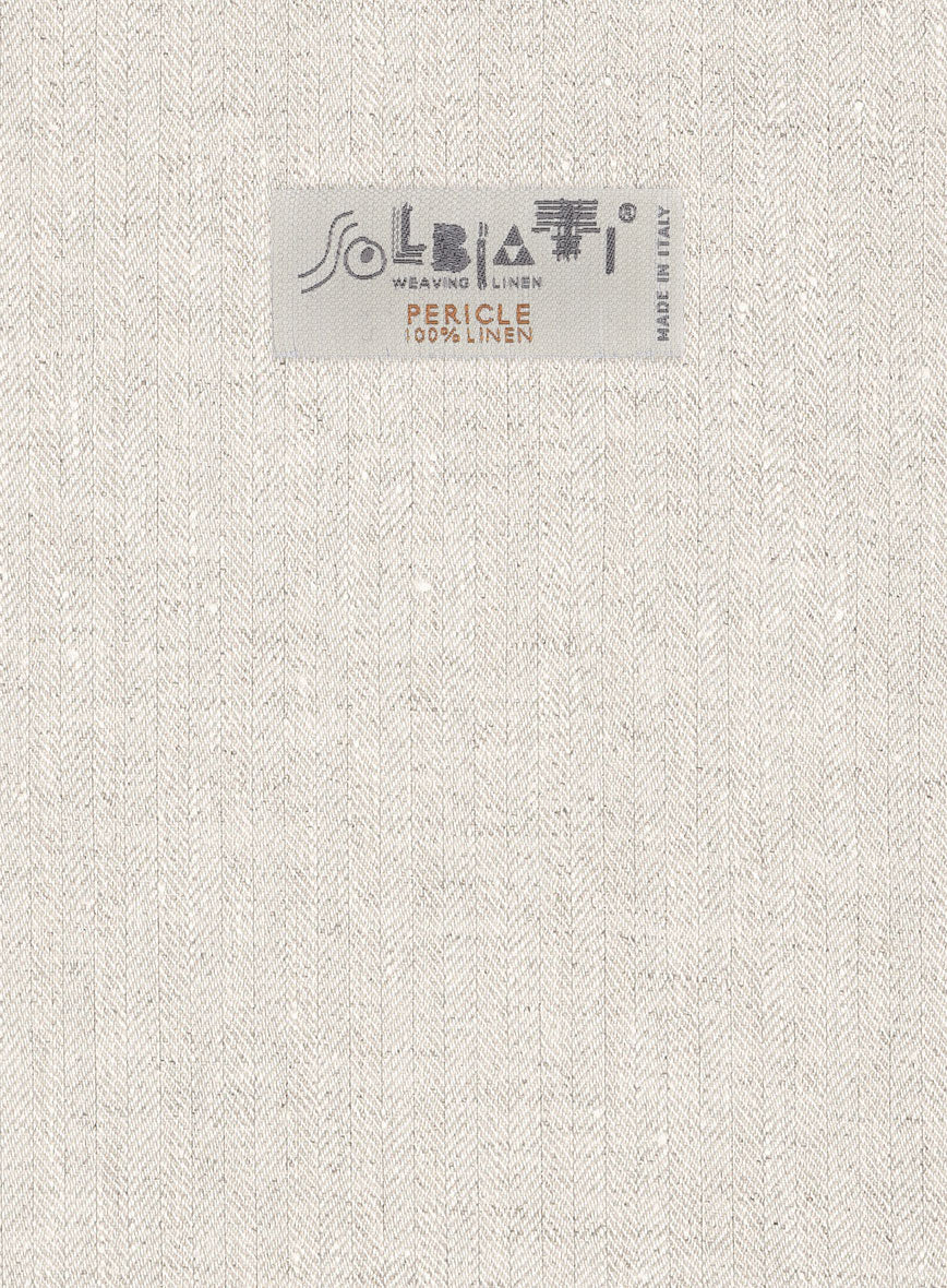 StudioSuits Solbiati Beige Herringbone Linen Suit - view 7