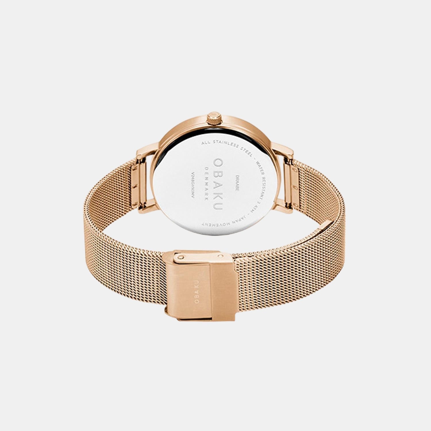 Obaku Draabe Blush Men Quartz Beige Dial Analog Stainless Steel Watch V248GHVJMV - view 2