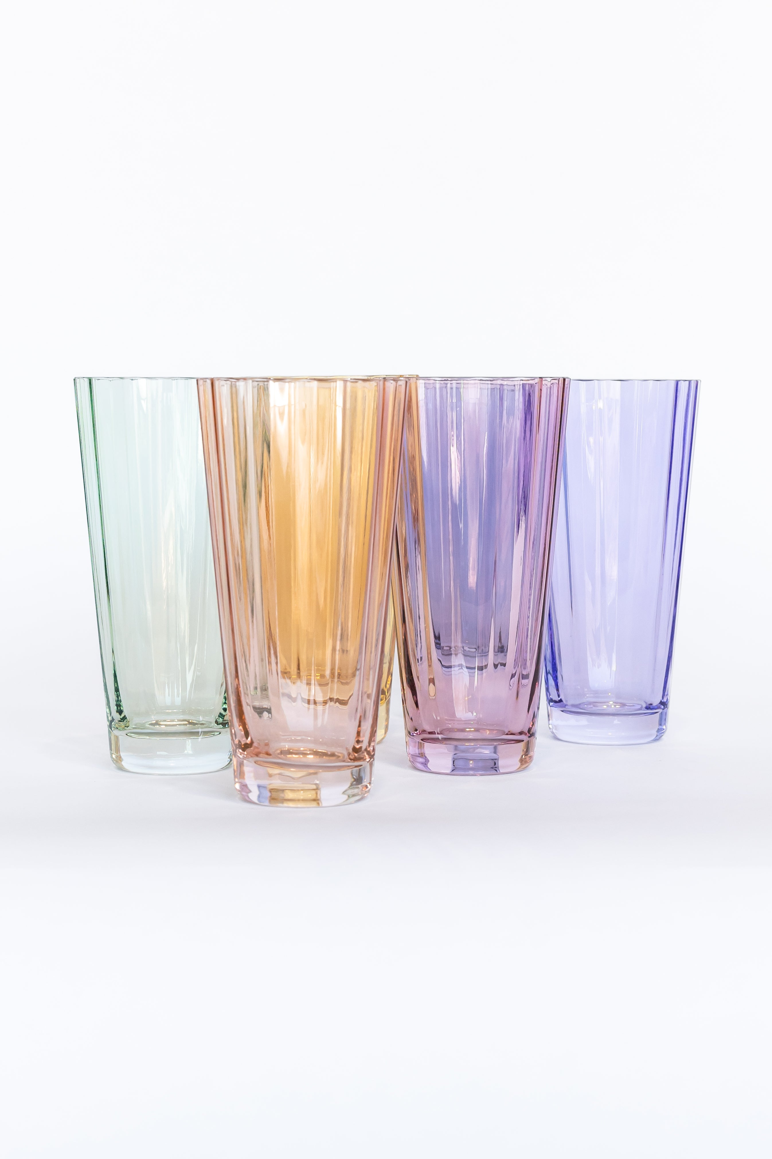 Estelle Colored Glass Estelle Colored Sunday High Balls - Set of 6 {Pastel Mixed Set} - view 2