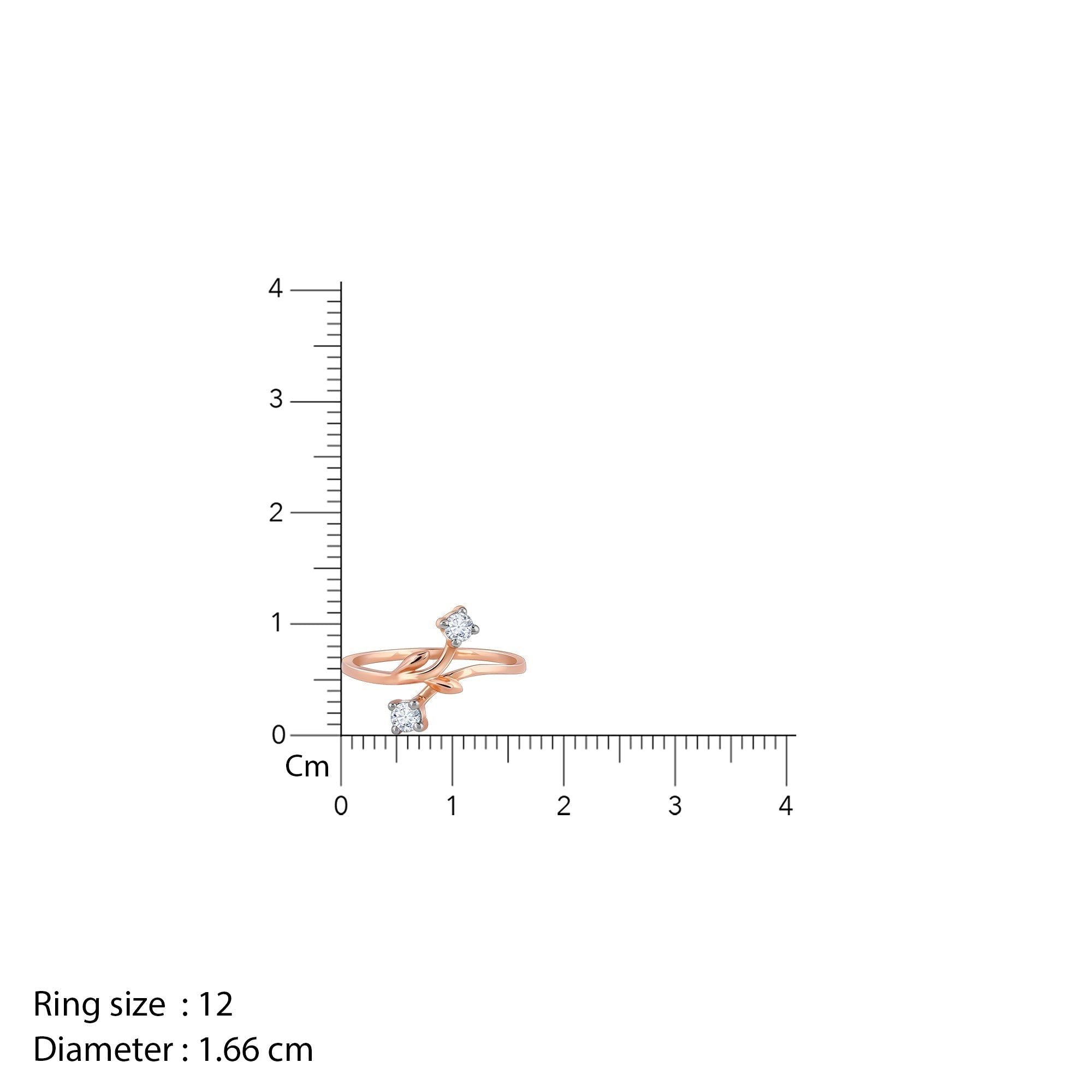 GIVA Jewellery Rose Gold Anthos Ring - view 4