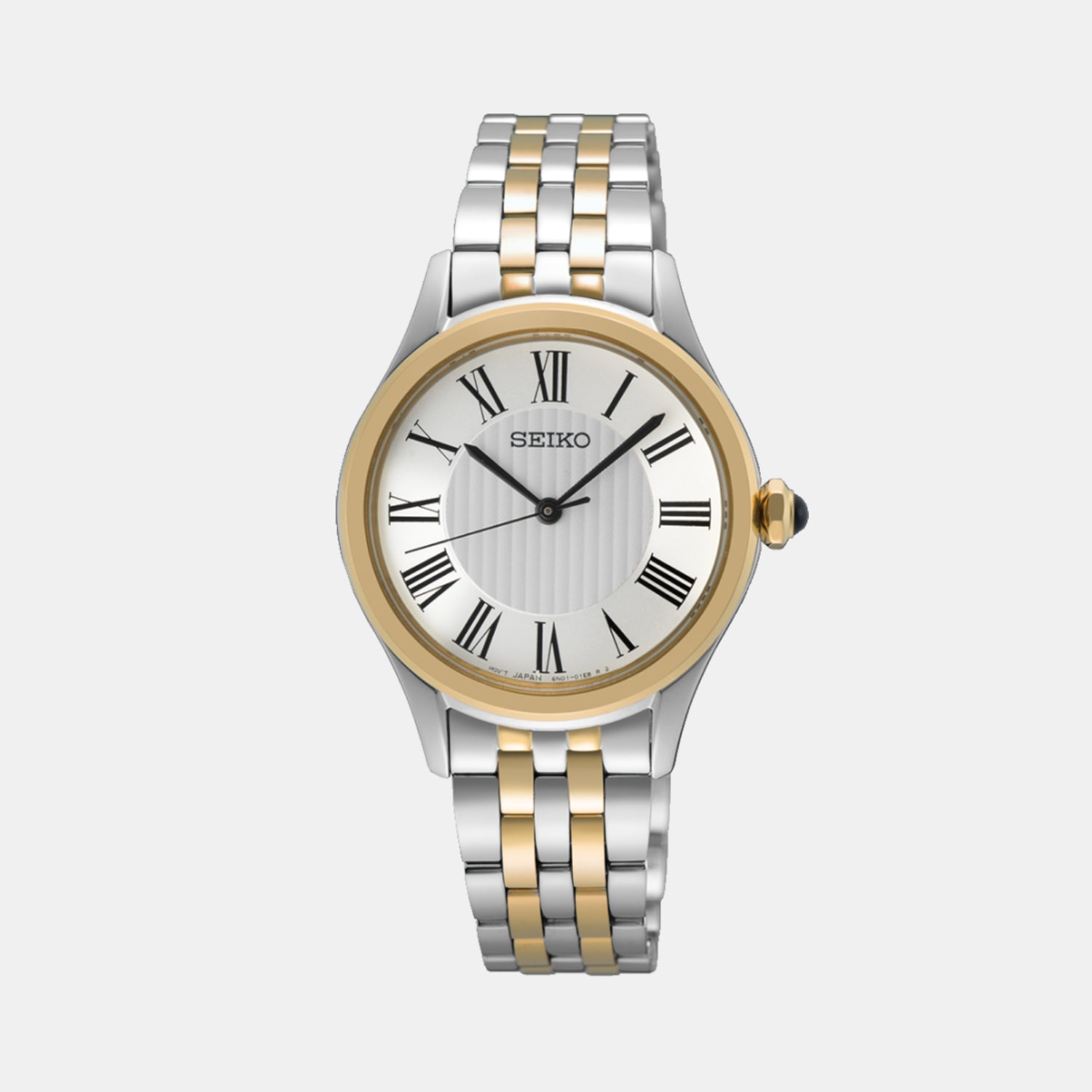 Seiko Classic Women Quartz White Dial Analog Stainless Steel Watch SUR612P1