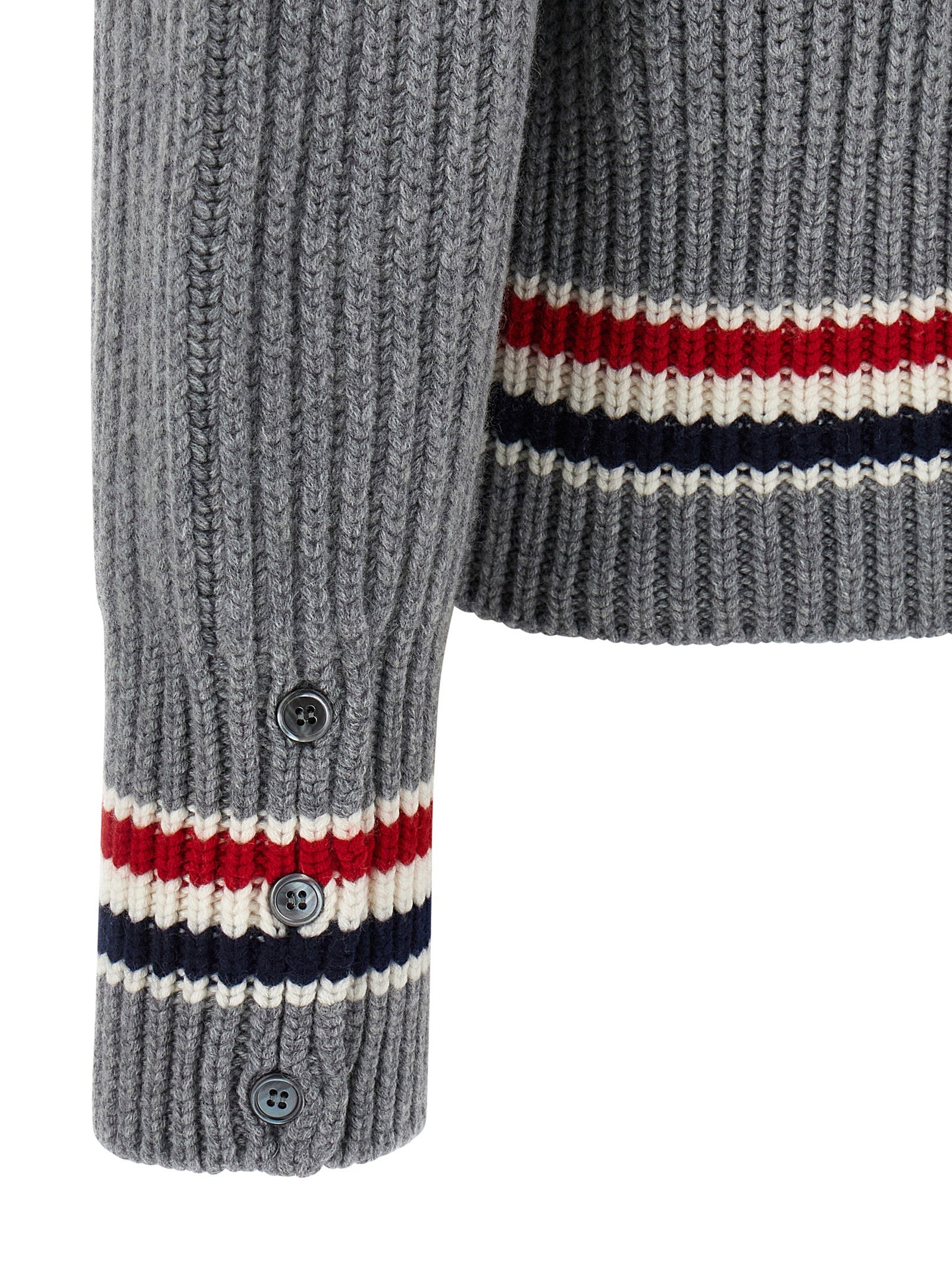 Thom Browne Rwb Tape Cardigan – 100% cashmere - view 4