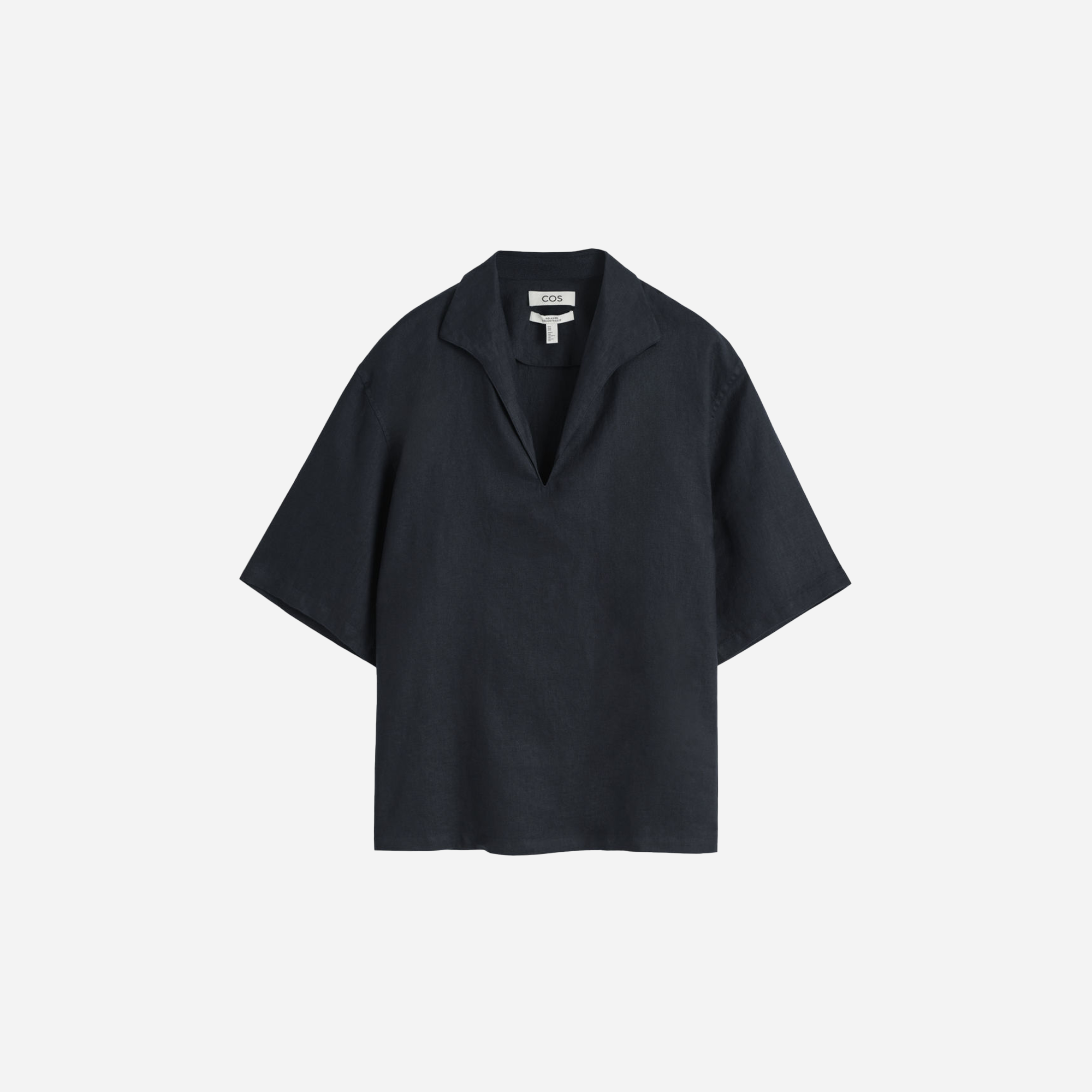 Cos Open-Collar Linen Shirt - view 2