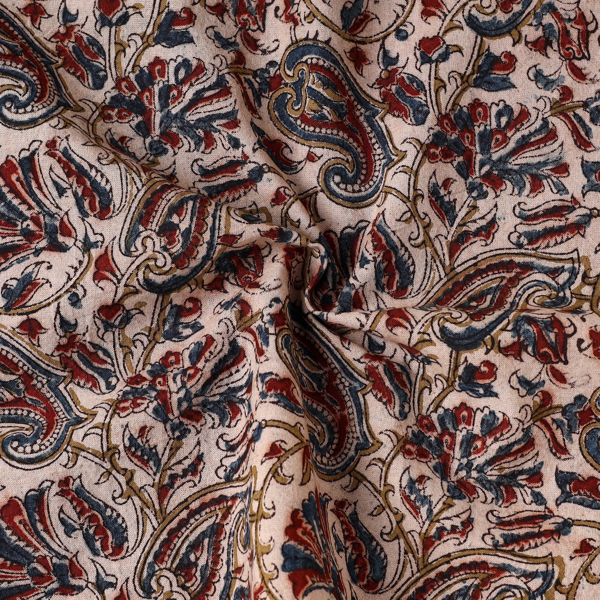PITCHUKA SRINIVAS KALAMKARI PEDANA Beige - Pedana Kalamkari Block Printed Cotton Napkin (18 x 18 in) 18 - view 2