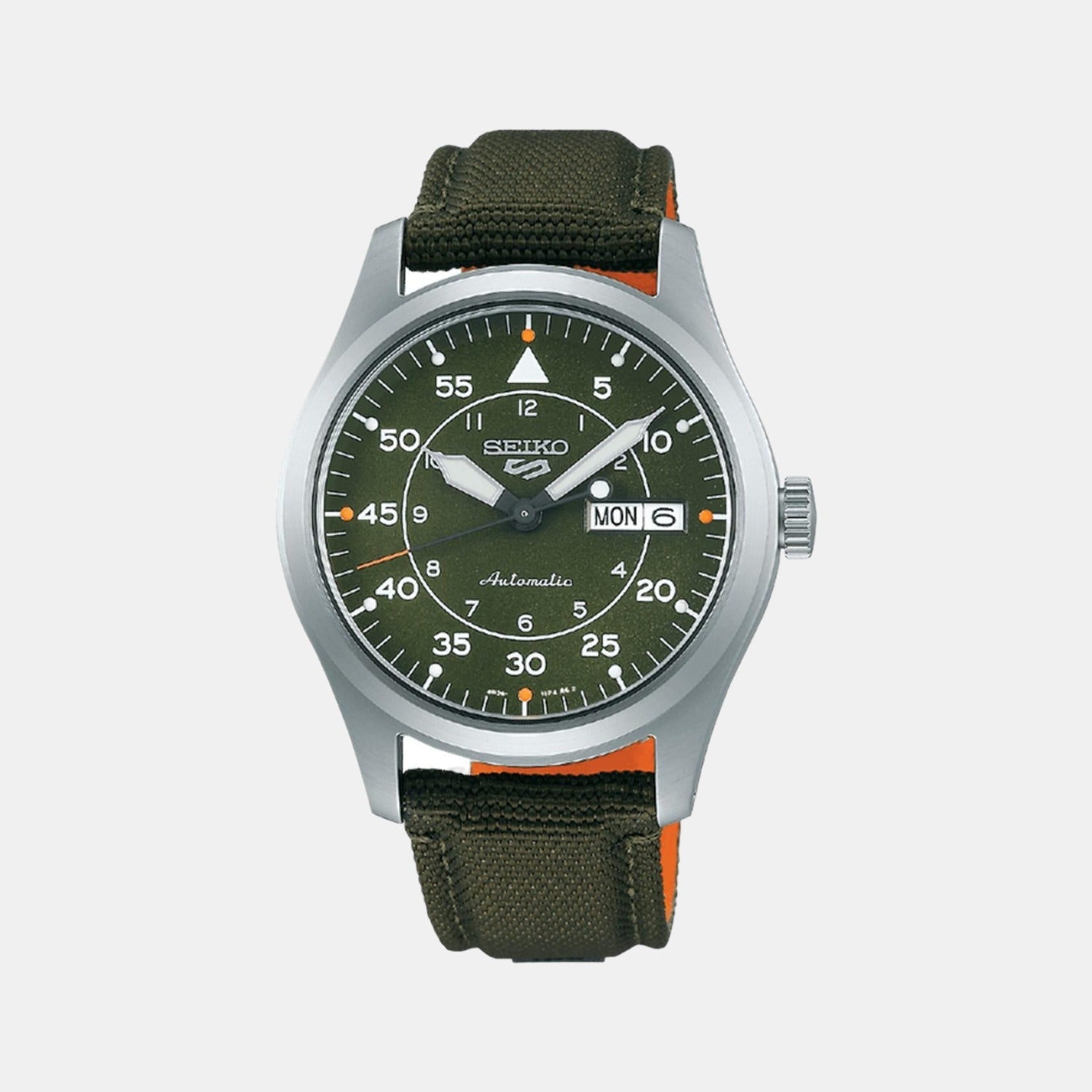 Seiko 5 Sports Men Automatic Green Dial Analog Nylon Watch SRPH29K1