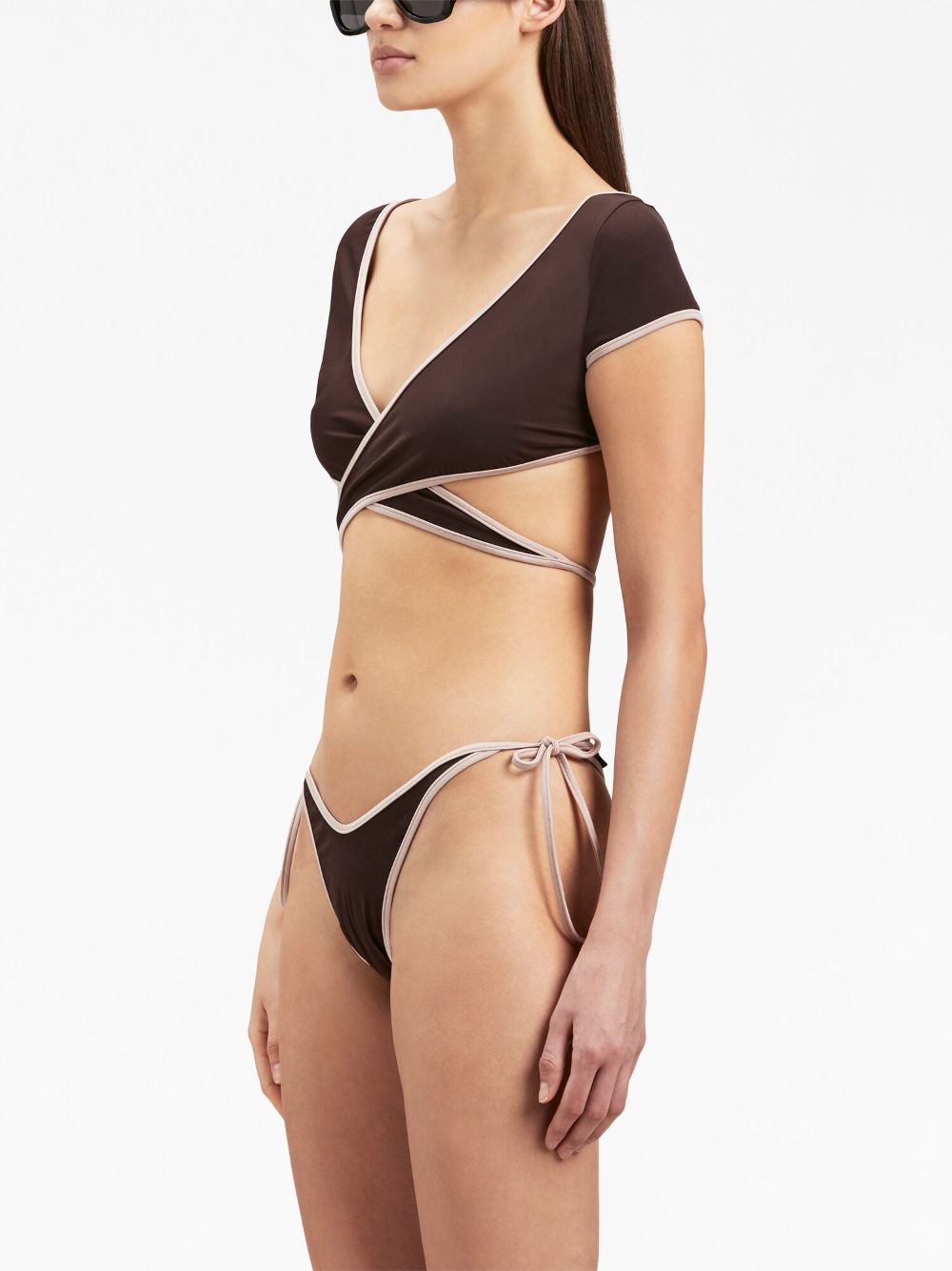 Palm Angels Cap-sleeves bikini top - view 3