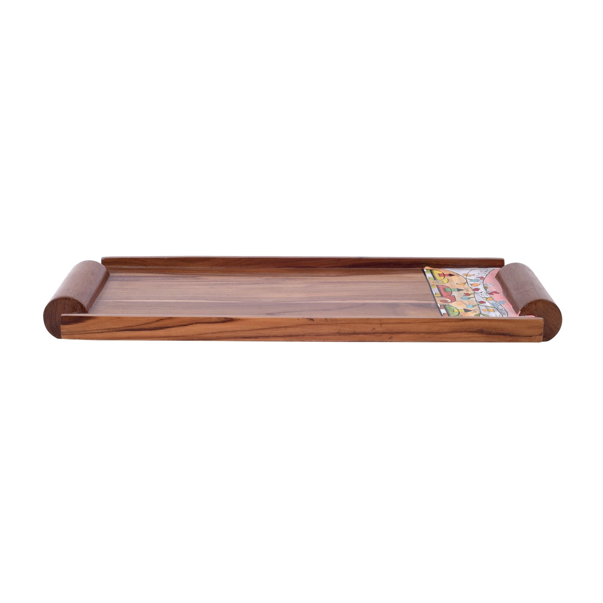 ART CREATIONS BY SUMAN SONTHALIA Brown - Exotic Elephants Handcrafted Serving Tray (16.5x7.5x1.5) - view 4