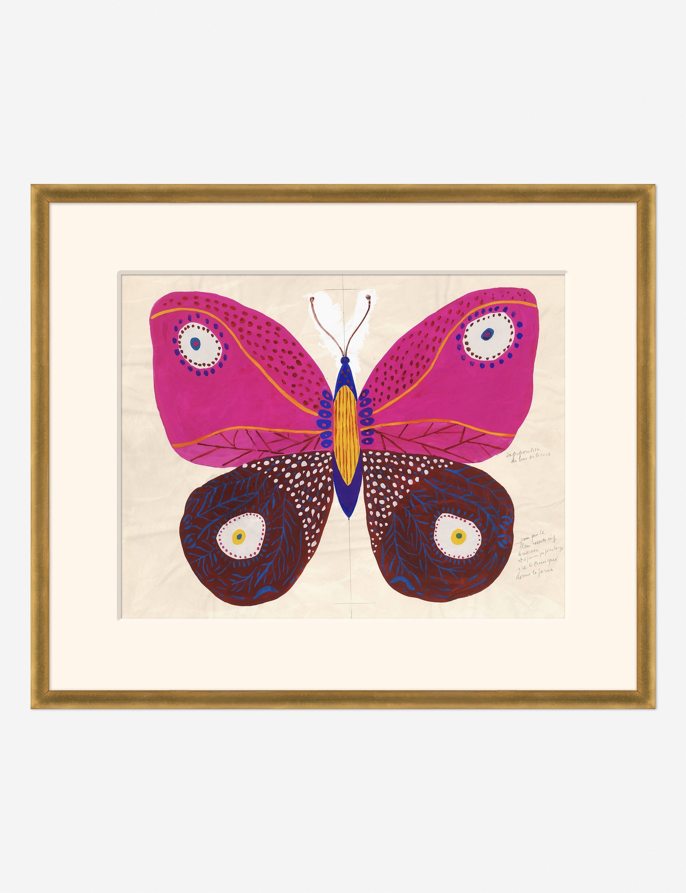 Lulu and Georgia Pink Butterfly Print by Paule Marrot