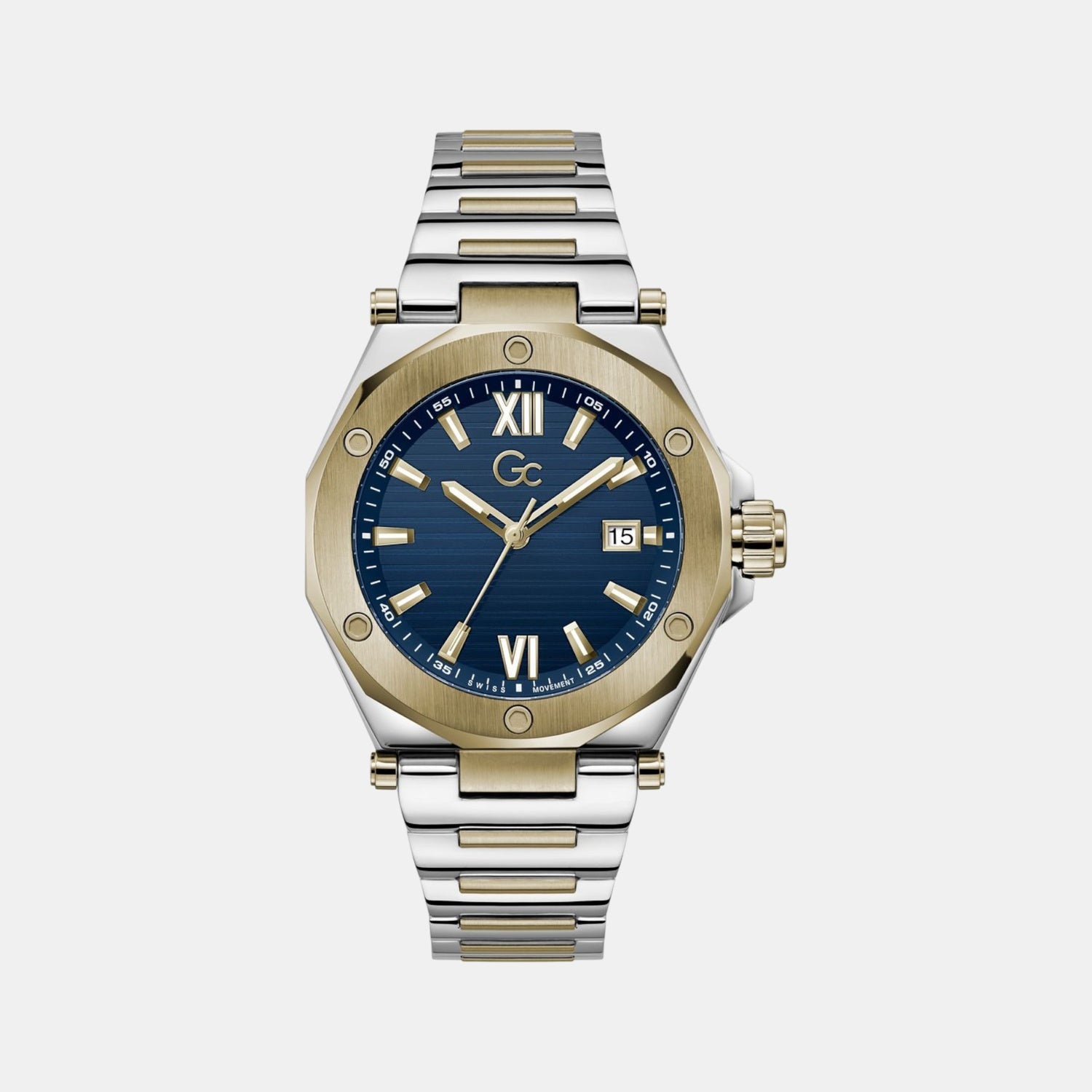 Gc Legacy Sleek Men Quartz Blue Dial Analog Stainless Steel Watch Z67003G7