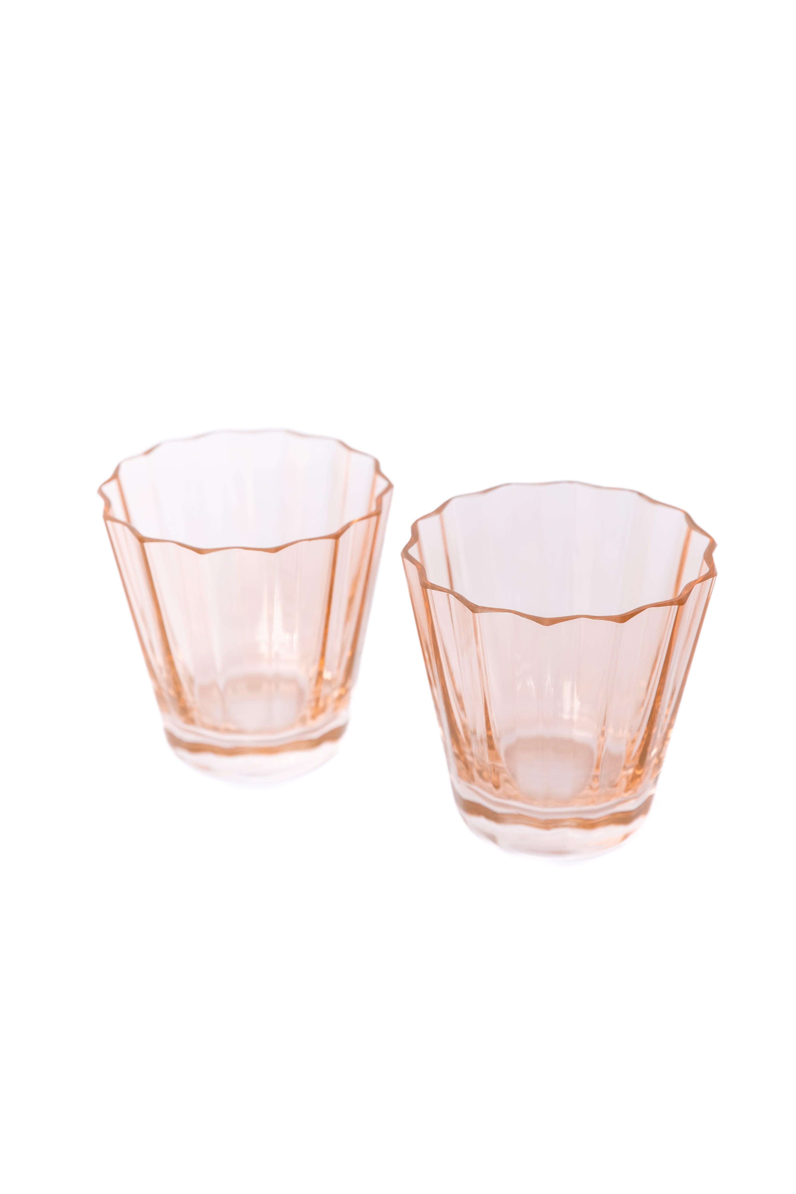 Estelle Colored Glass Estelle Colored Sunday Low Balls - Set of 2 {Blush Pink} - view 7