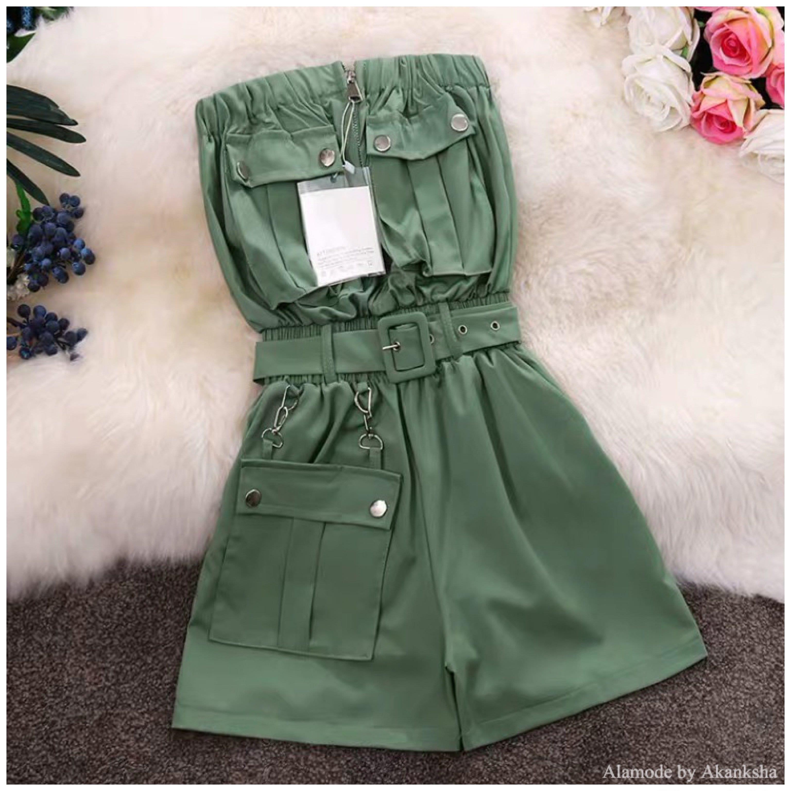Alamode By Akanksha Ciana Belted Romper