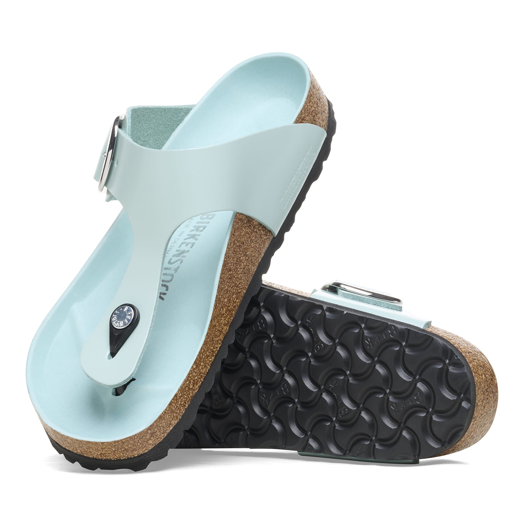 Birkenstock Gizeh Big Buckle Natural Leather Patent