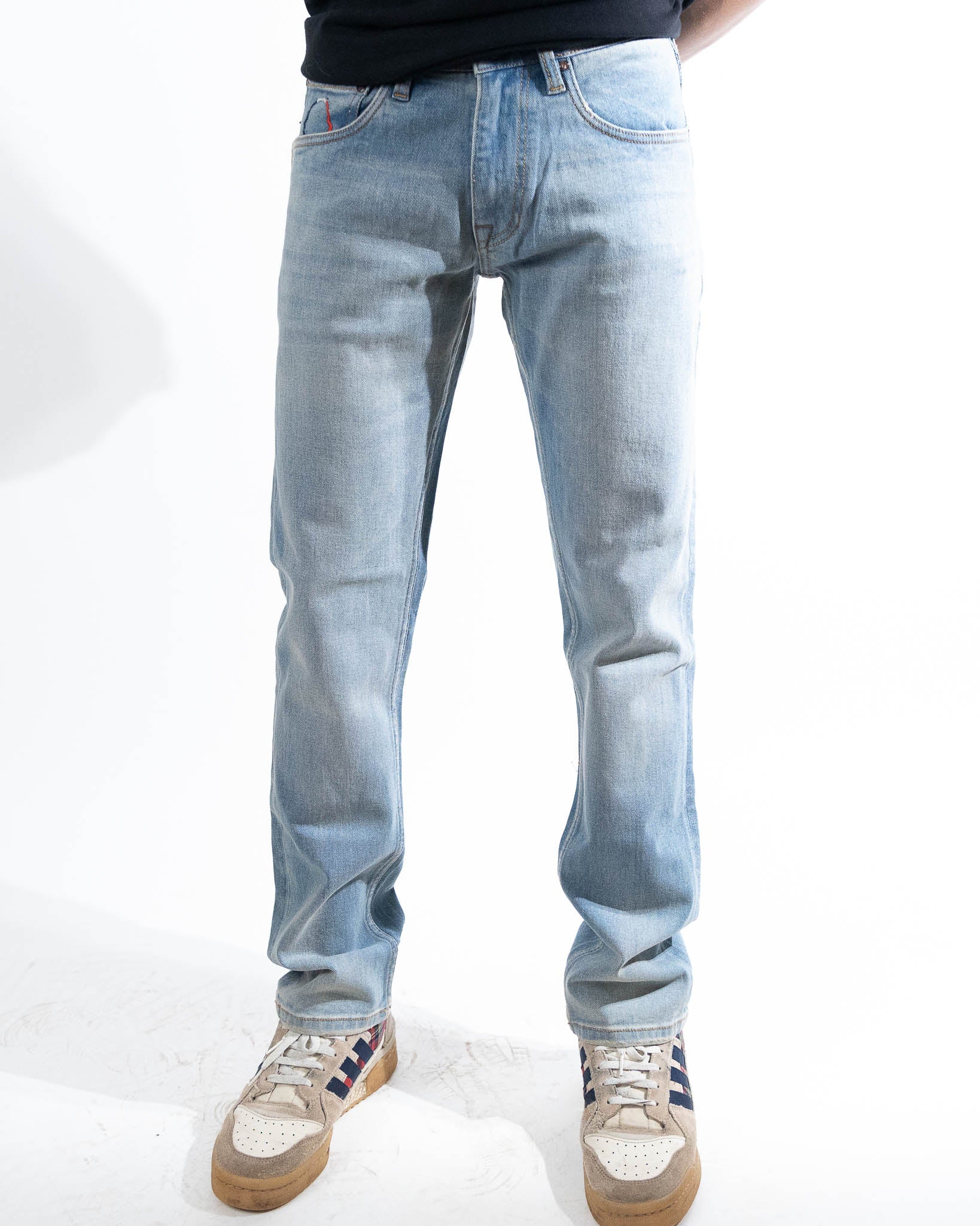 Moncler Denim Blue Bleached Jeans - view 2